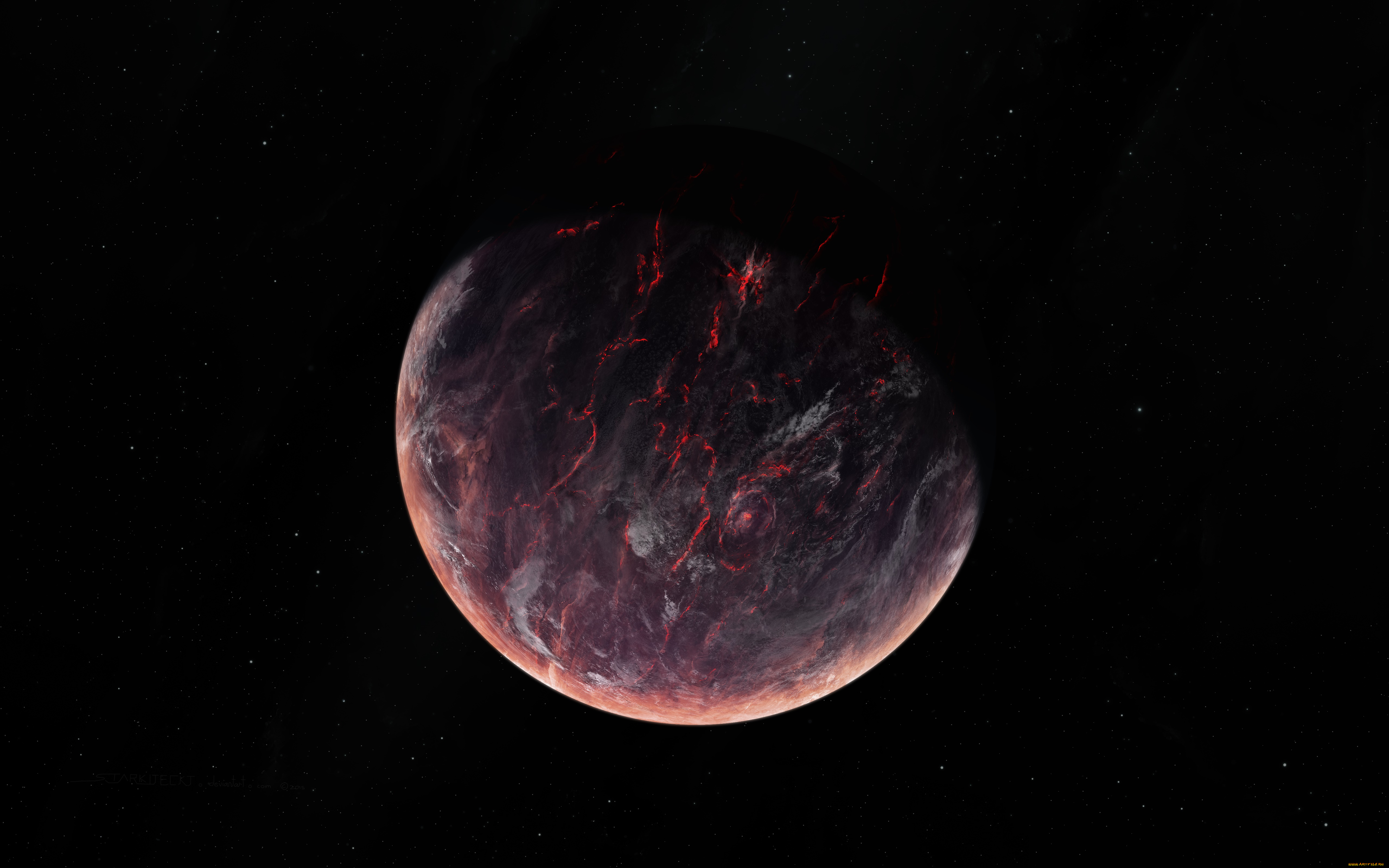 космос, арт, планета, вселенная, галактика