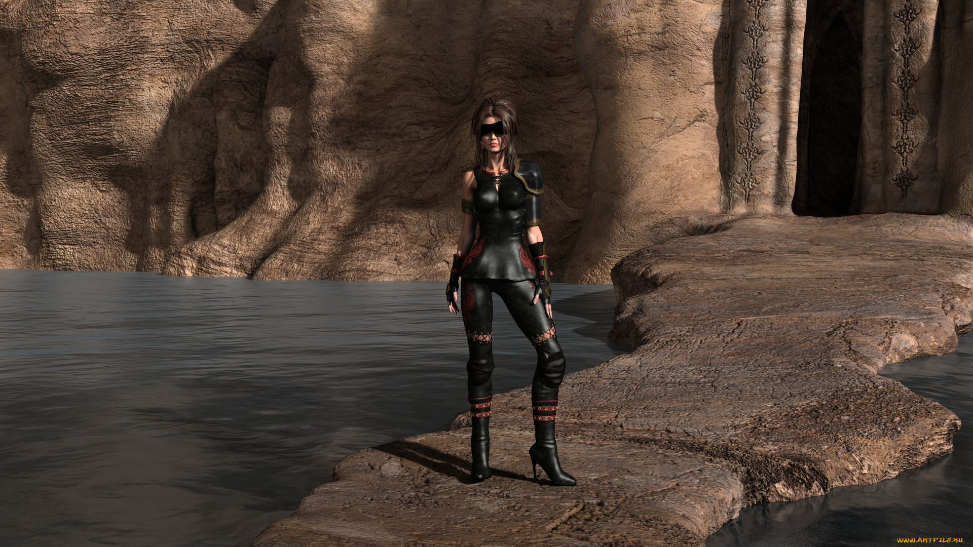 3д, графика, фантазия, , fantasy, фон, взгляд, девушка