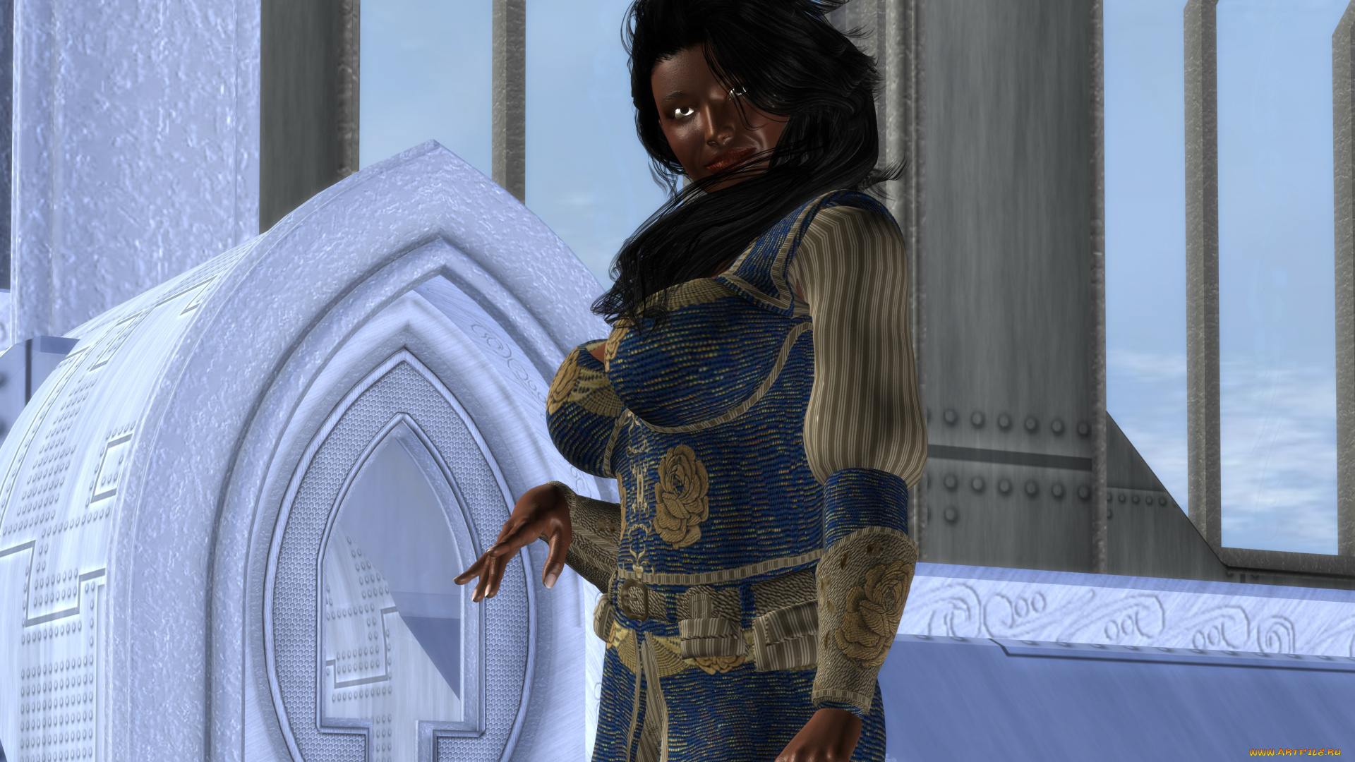 3д, графика, фантазия, , fantasy, взгляд, девушка, фон