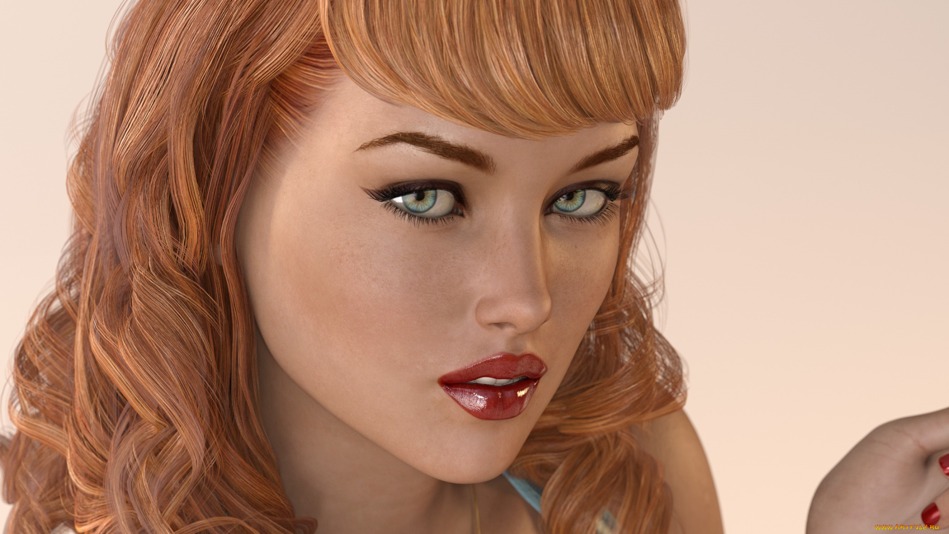 3д, графика, портрет, , portraits, девушка, взгляд, фон