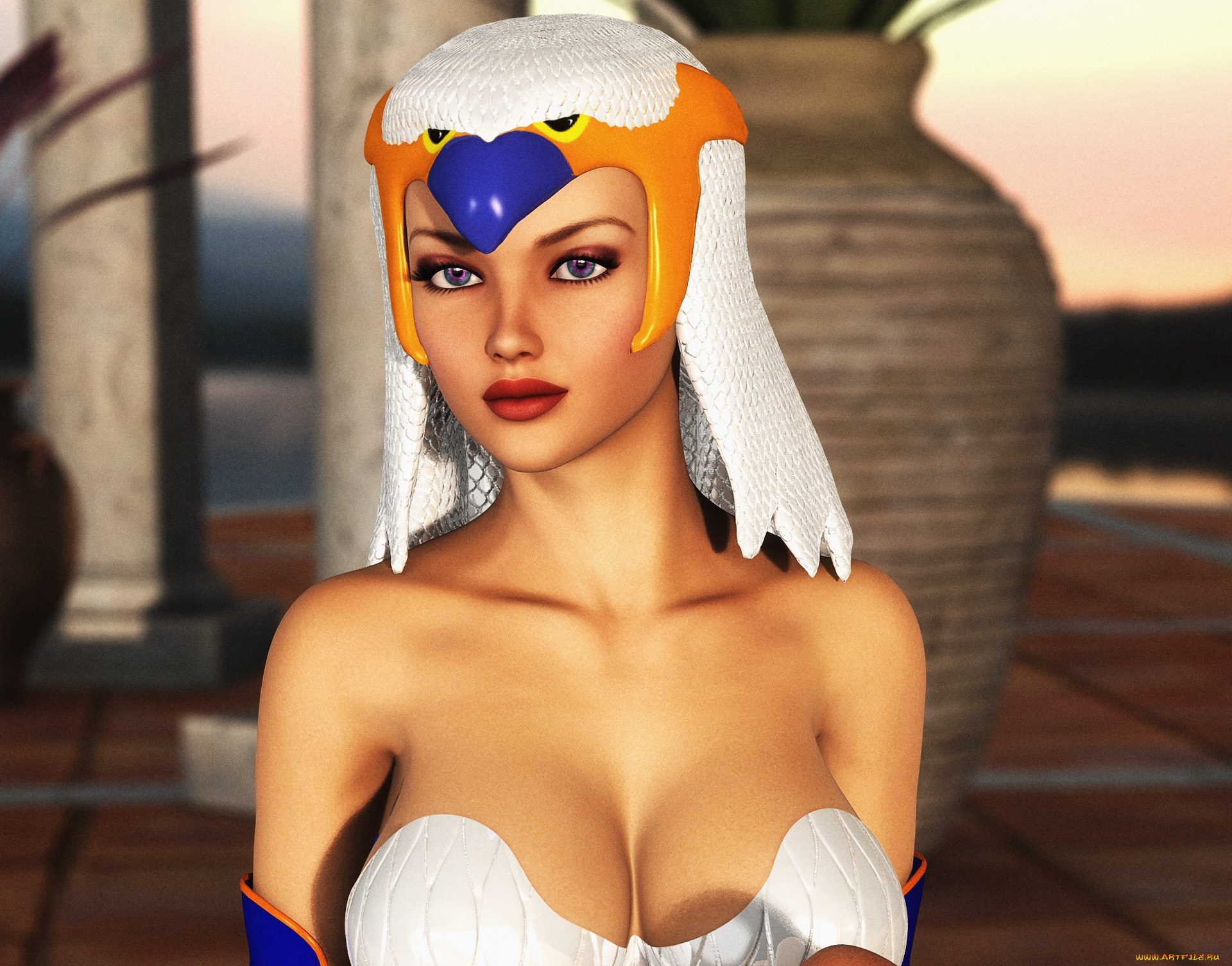 3д, графика, фантазия, , fantasy, фон, взгляд, девушка