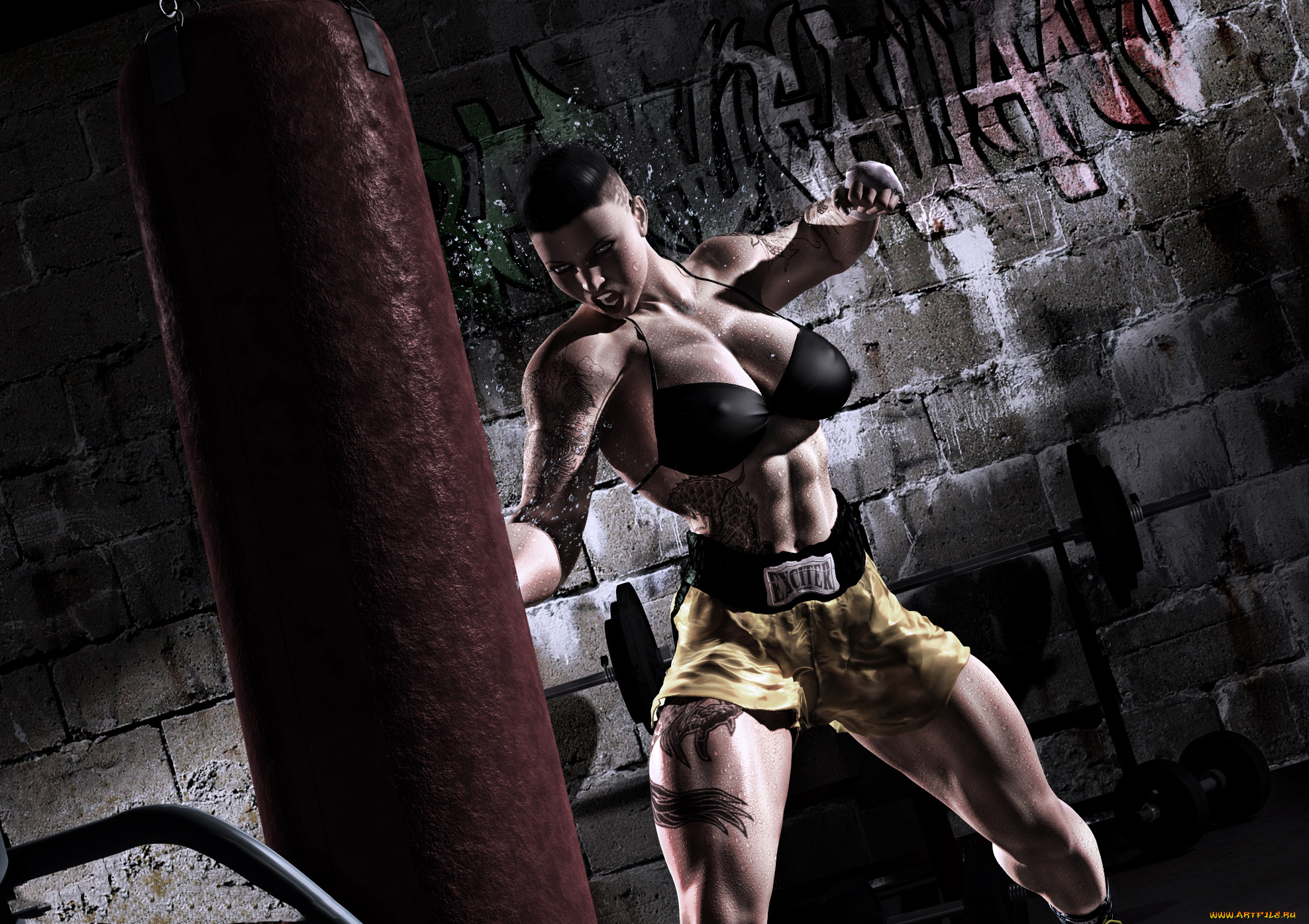 3д, графика, люди, , people, девушка, фон, груша