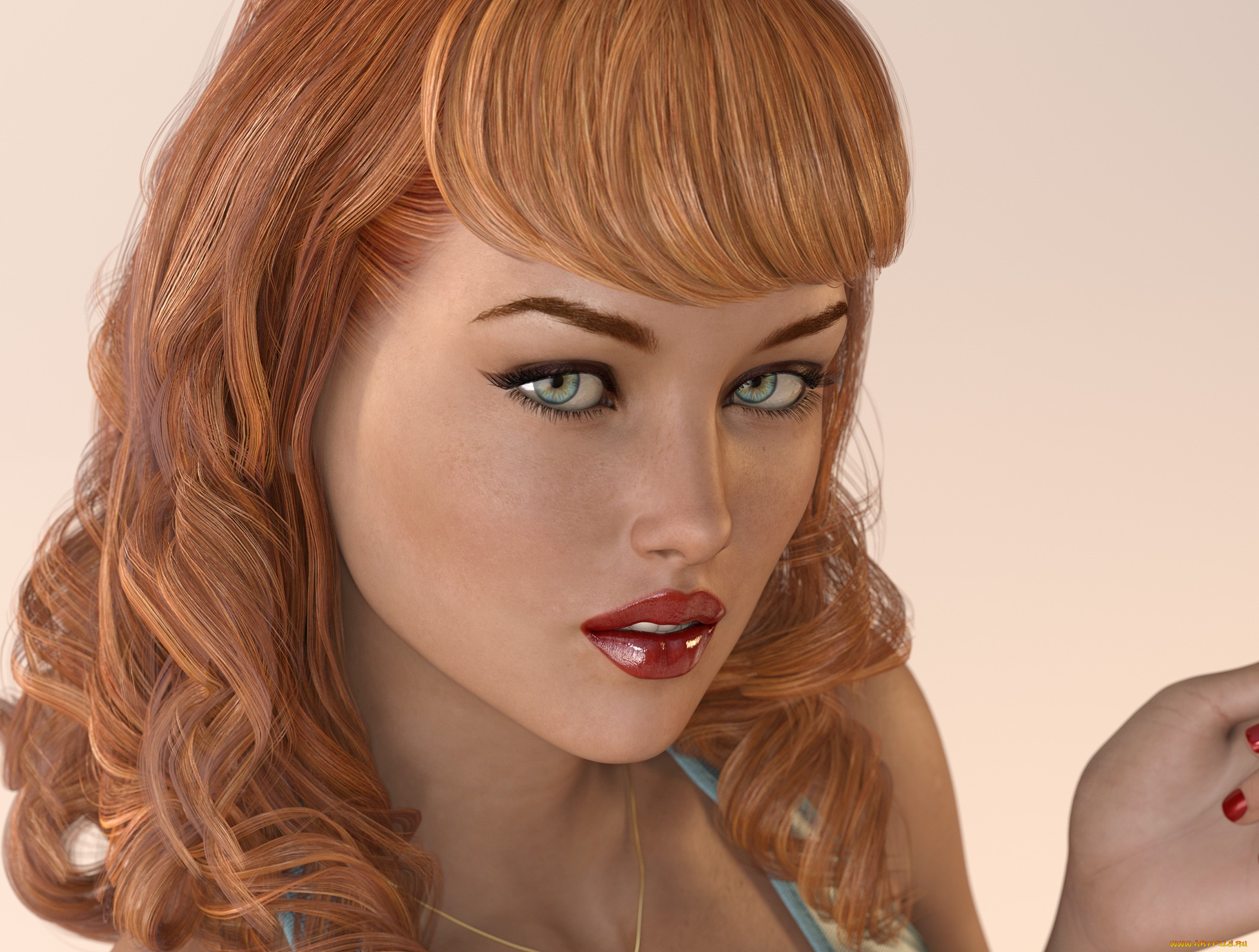 3д, графика, портрет, , portraits, девушка, взгляд, фон