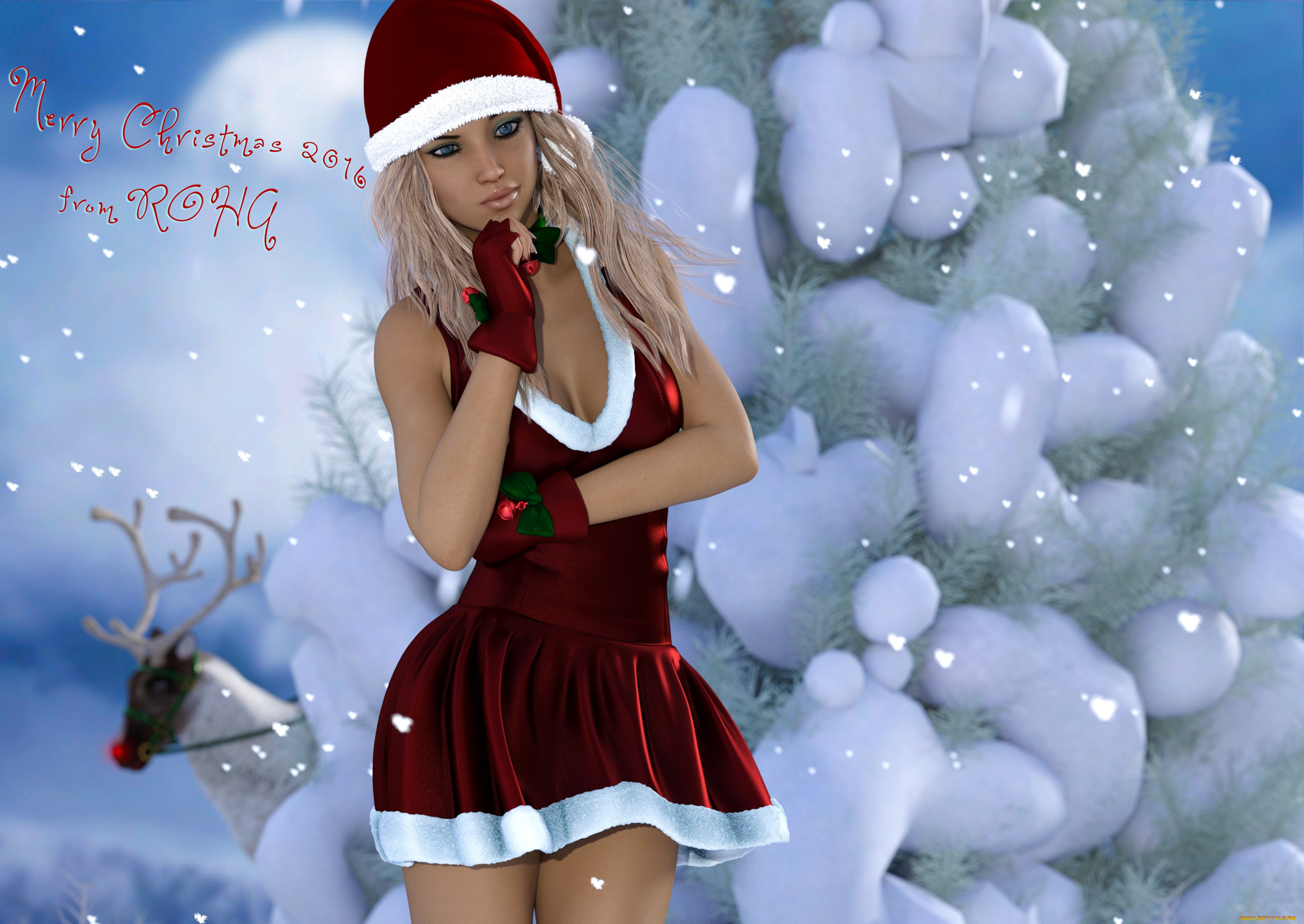 3д, графика, праздники, , holidays, девушка, взгляд, фон