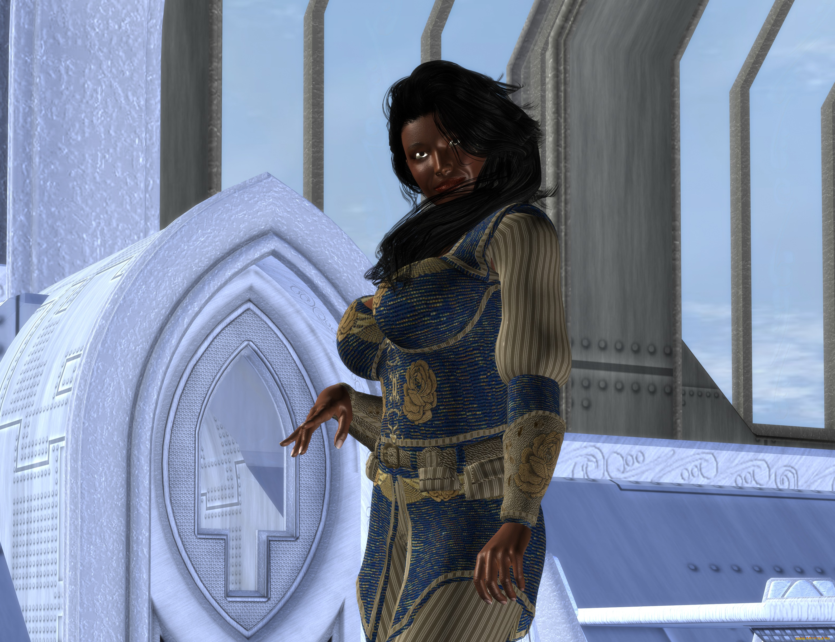 3д, графика, фантазия, , fantasy, взгляд, девушка, фон