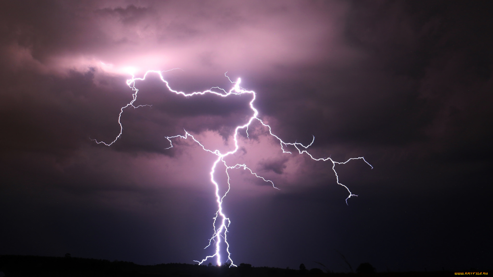 природа, молния, , гроза, простор