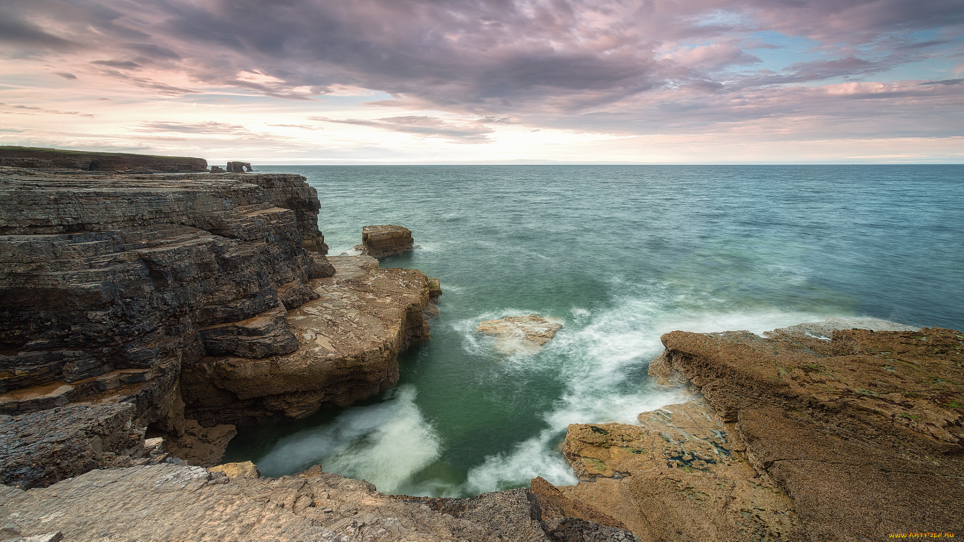 природа, побережье, простор