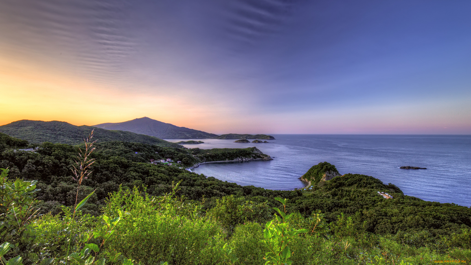 природа, побережье, простор