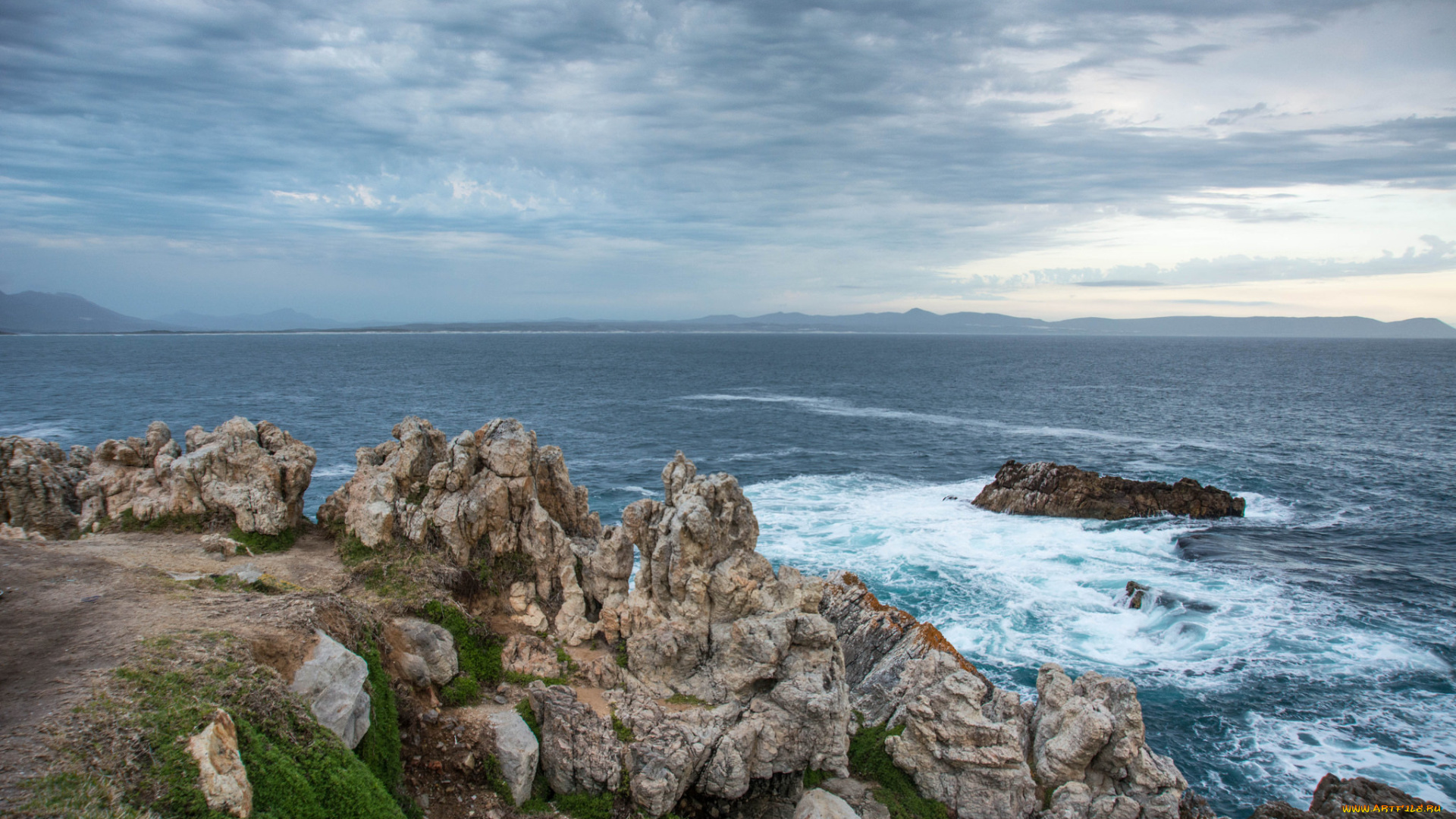 природа, побережье, простор