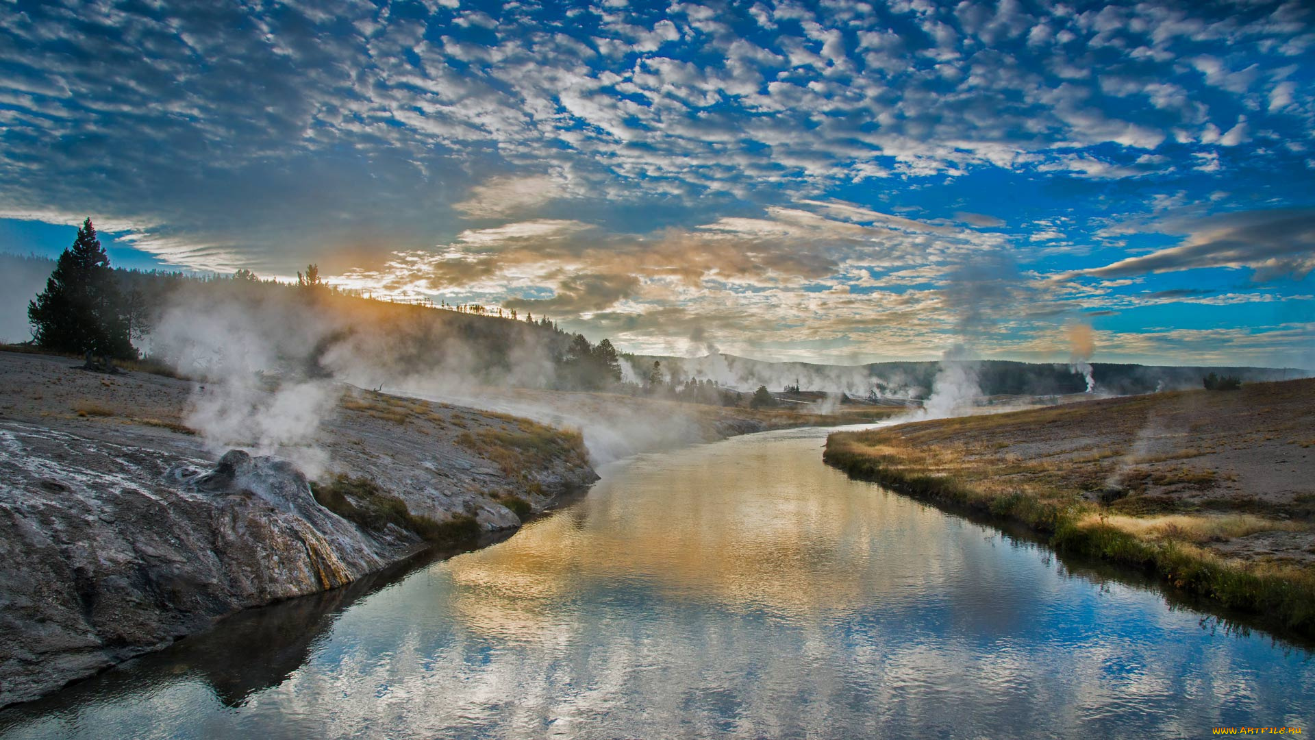 природа, реки, озера, простор