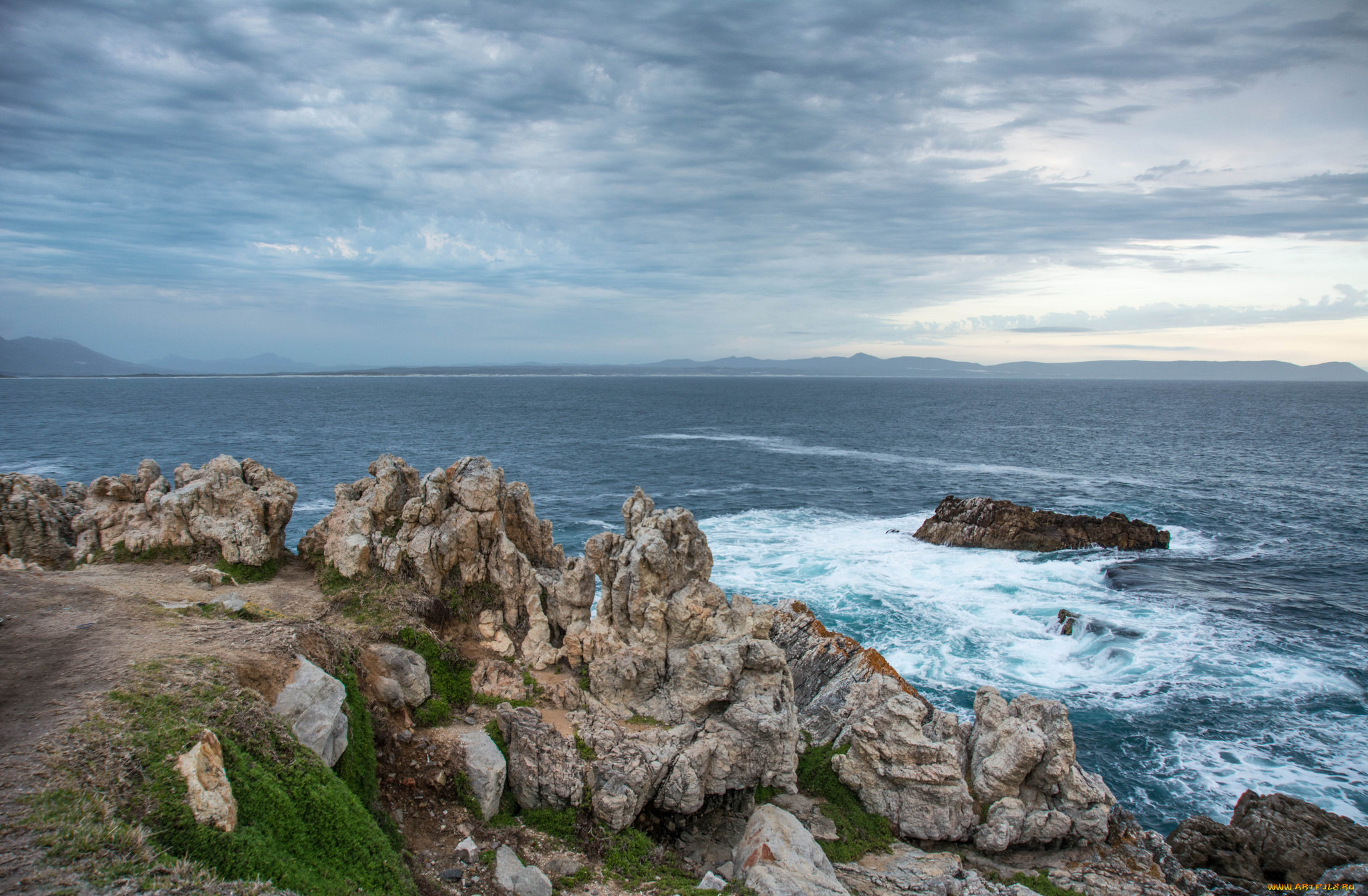 природа, побережье, простор