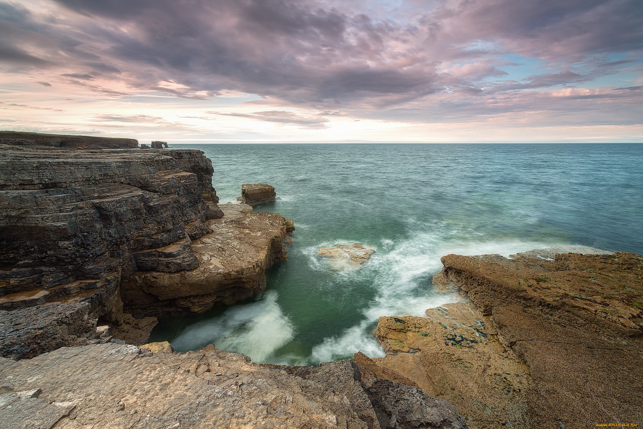 природа, побережье, простор