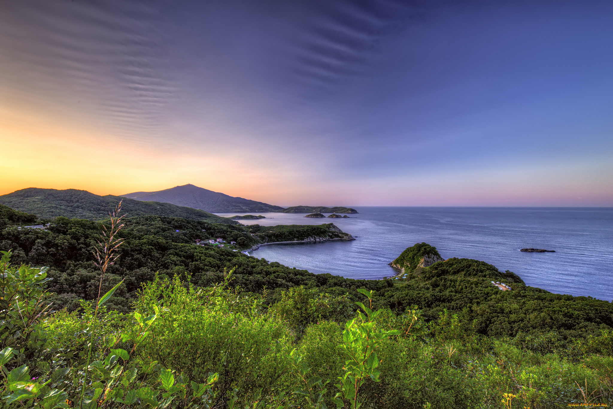 природа, побережье, простор