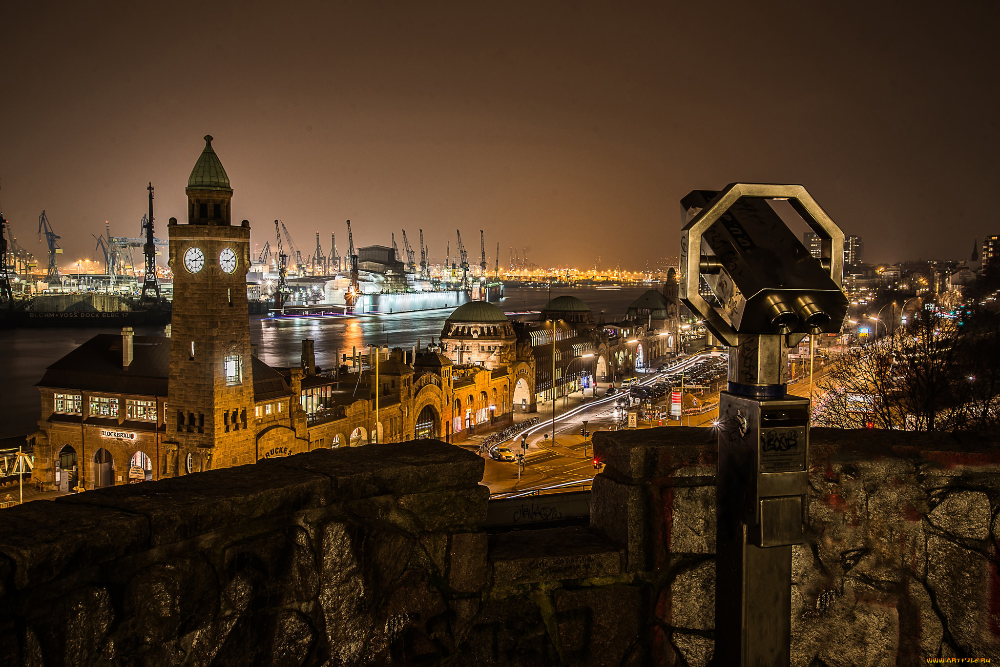 hamburg, города, гамбург, , германия, огни, ночь