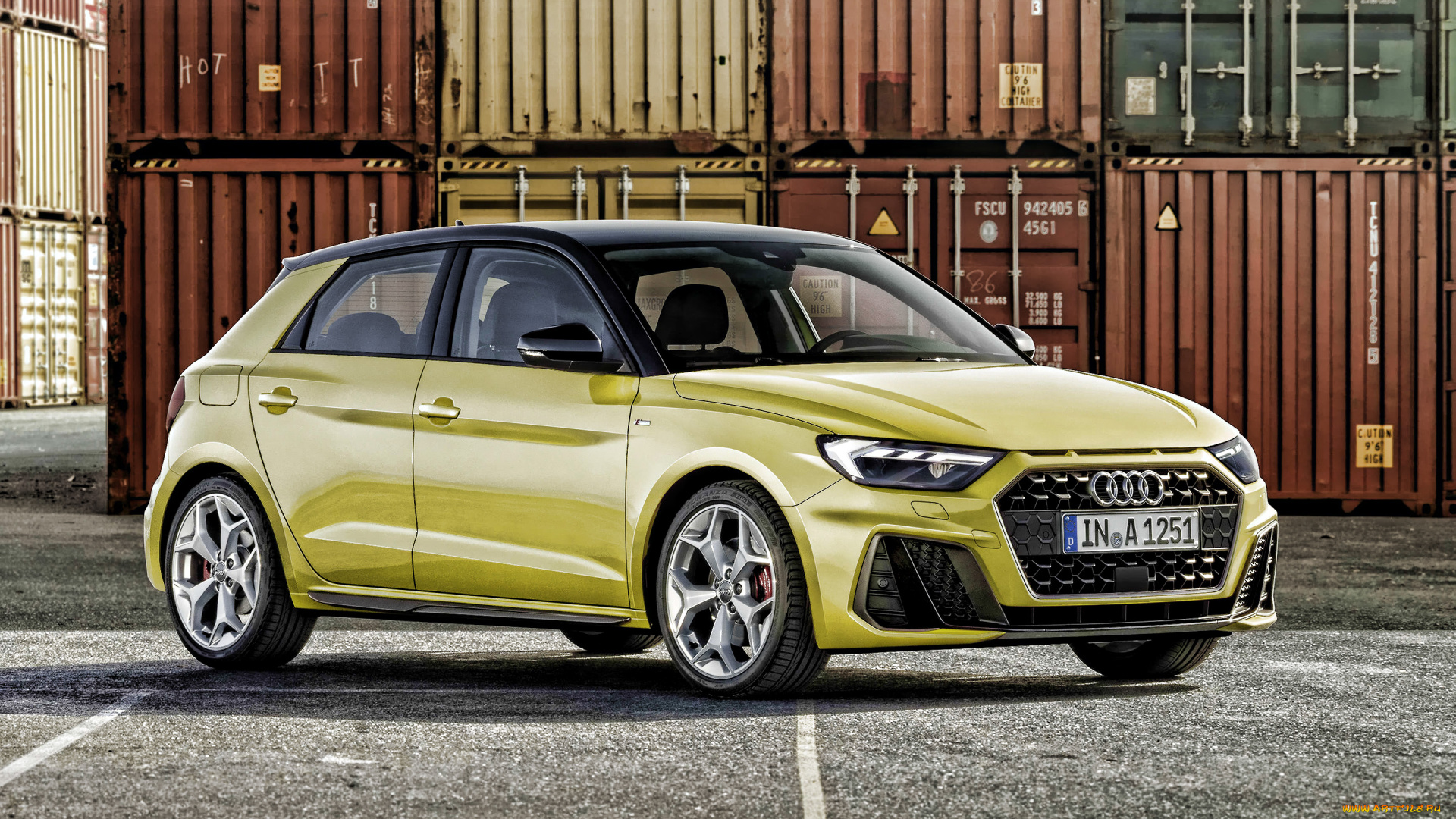 2019, audi, a1, автомобили, audi, хэтчбек, желтый, экстерьер, новый, вид, спереди, ауди, немецкие