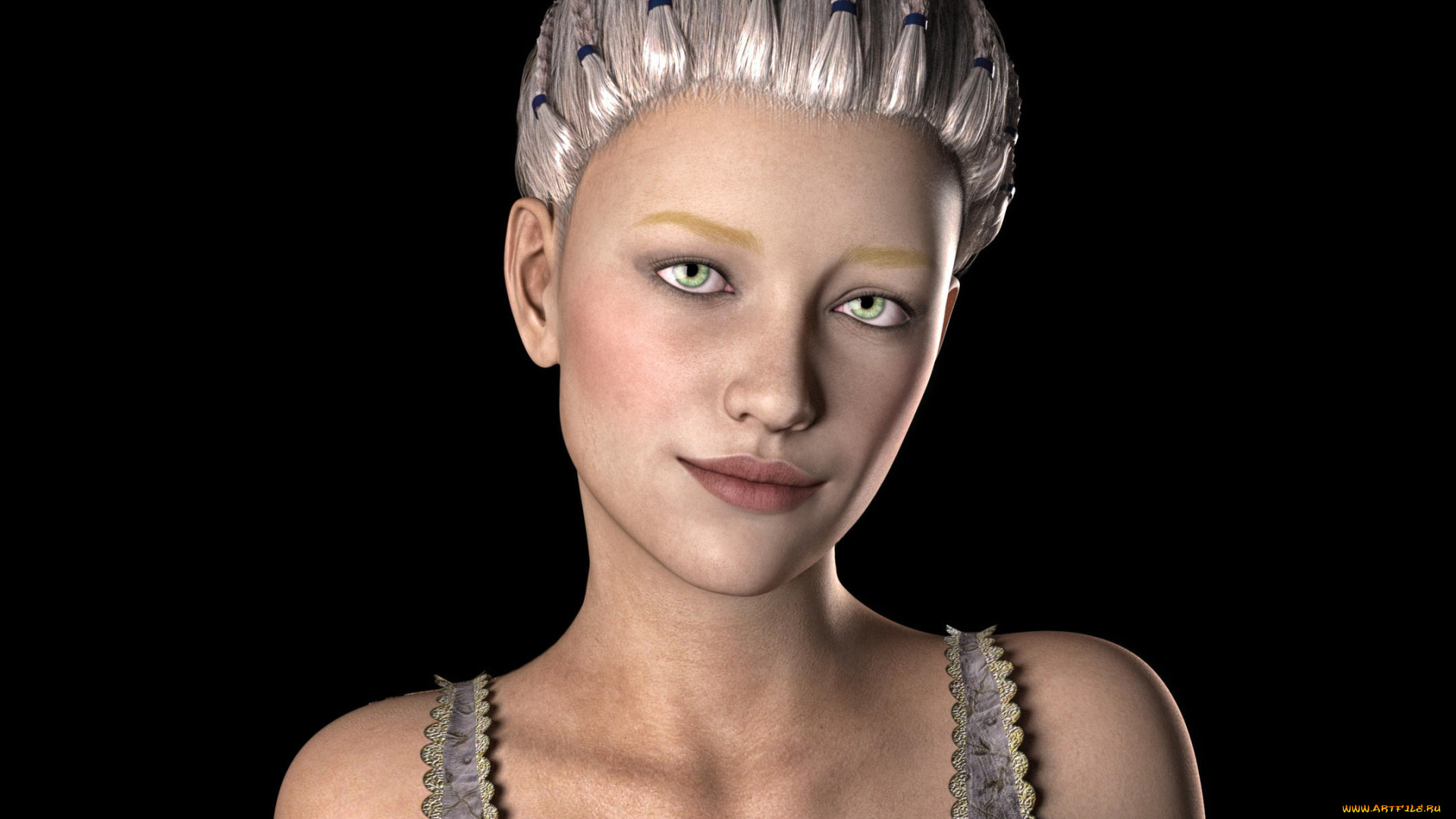 3д, графика, портрет, , portraits, девушка, взгляд, фон