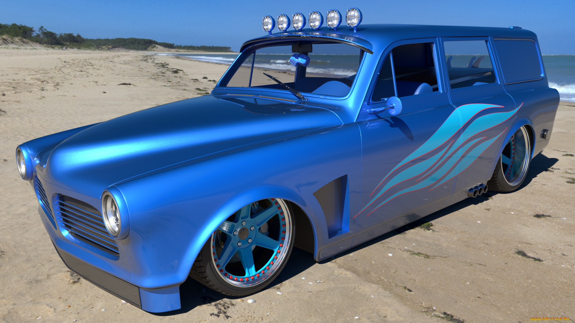 автомобили, 3д, фон, автомобиль