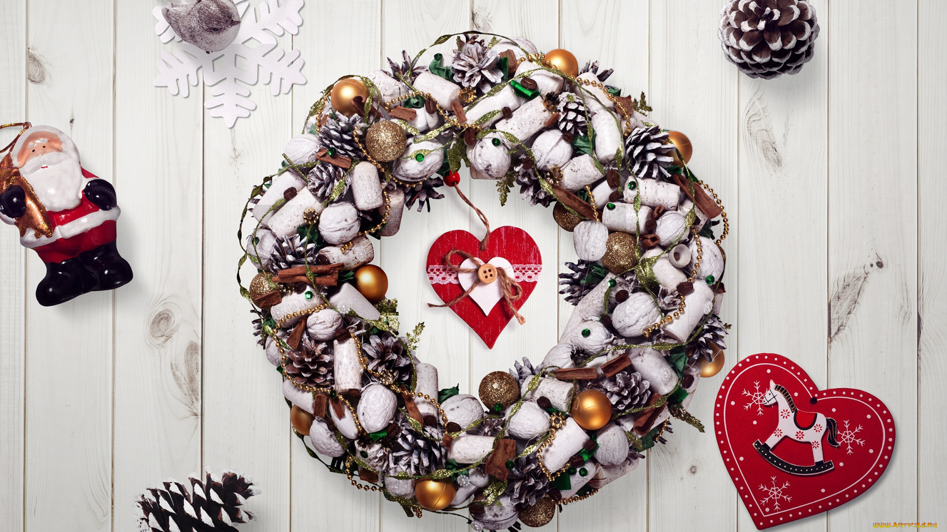 праздничные, украшения, венок