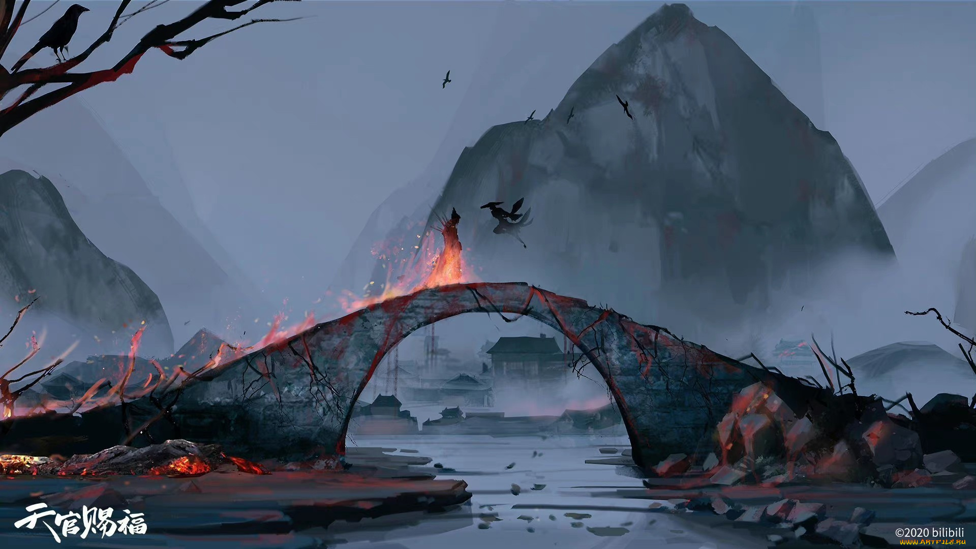 аниме, tian, guan, ci, fu, благословение, небожителей