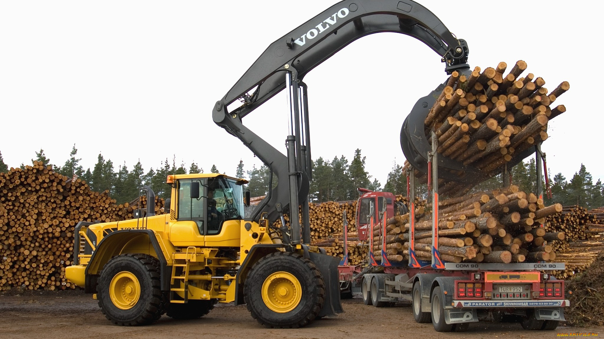техника, фронтальные, погрузчики, volvo