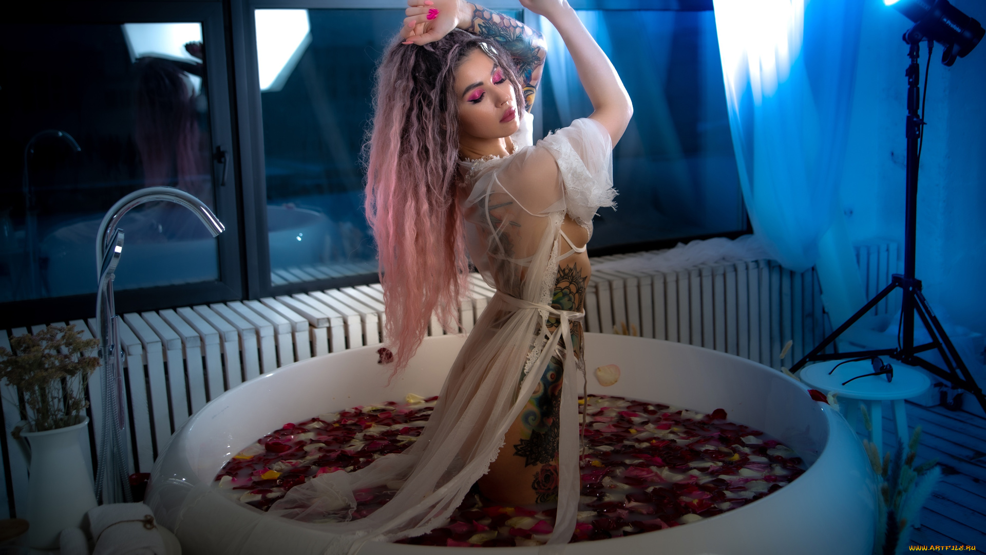 девушки, -, рыжеволосые, и, разноцветные, девушка