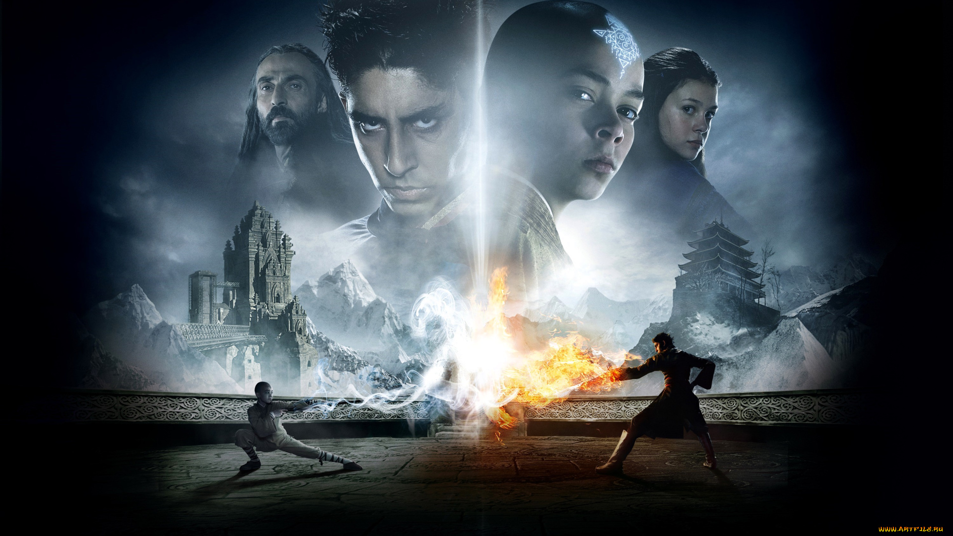 кино, фильмы, avatar, , the, last, airbender, персонажи, лица, города, поединок