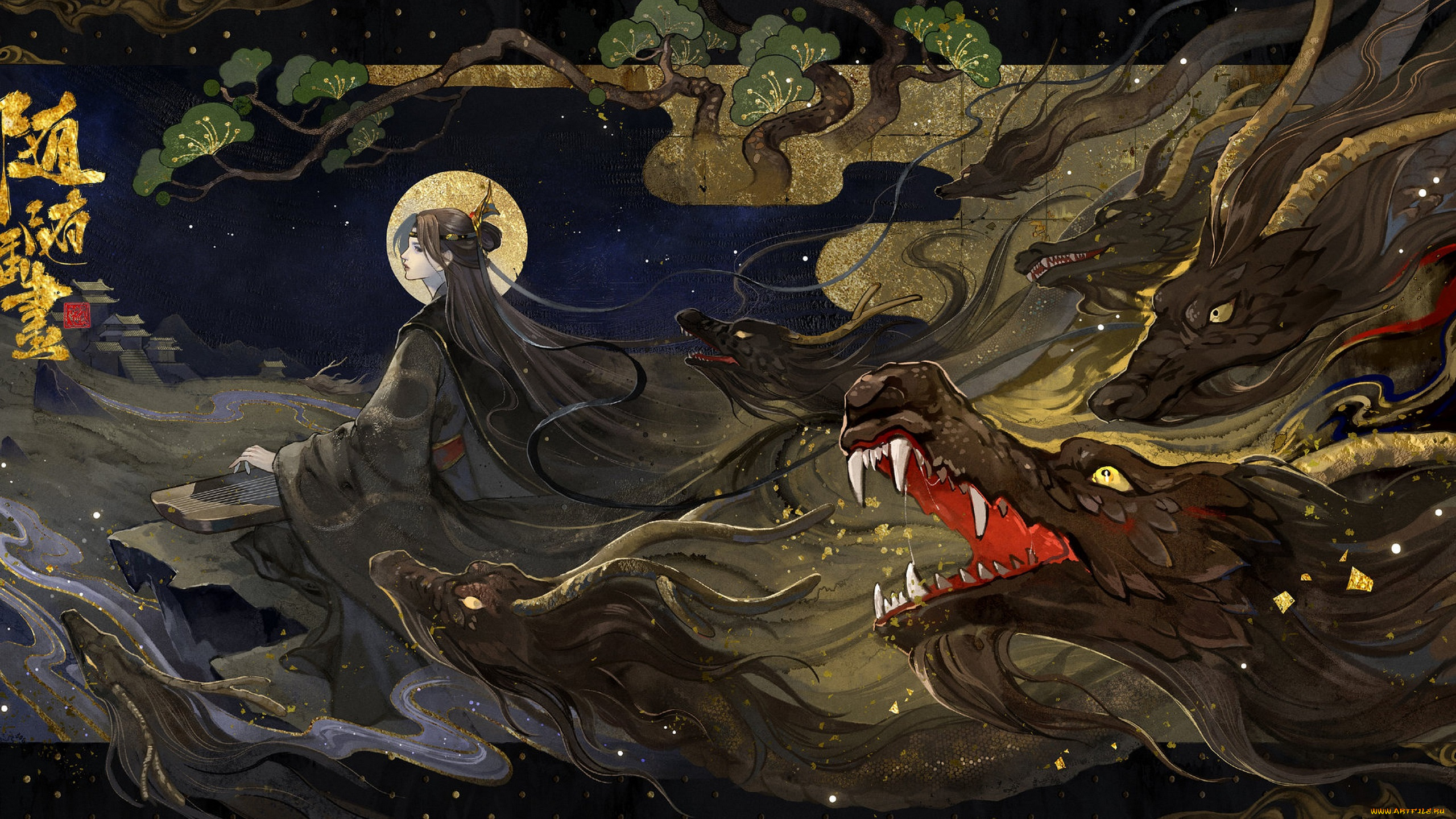 фэнтези, люди, парень, дракон