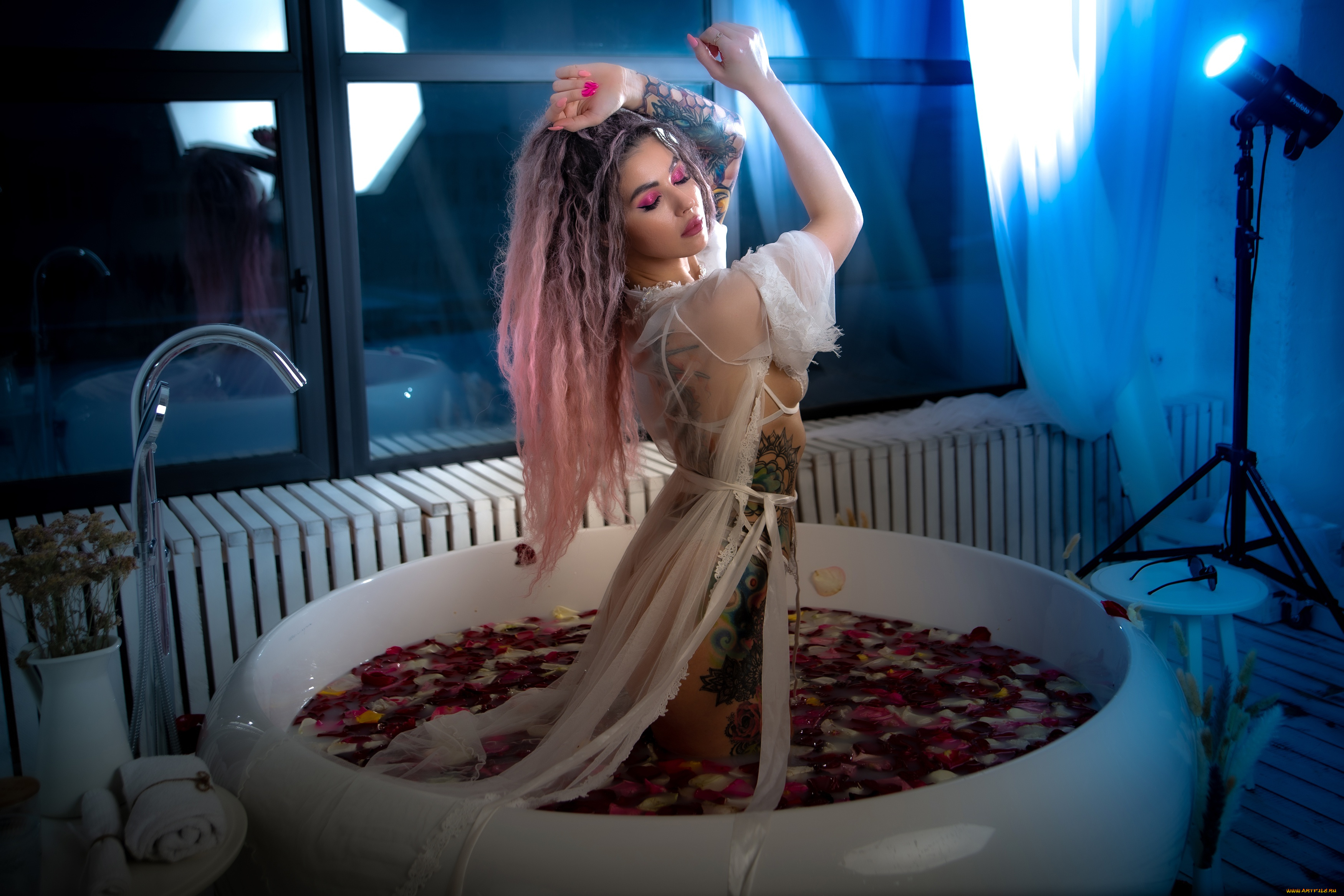 девушки, -, рыжеволосые, и, разноцветные, девушка