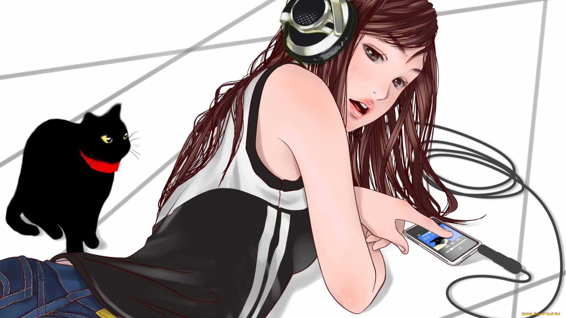 аниме, headphones, instrumental