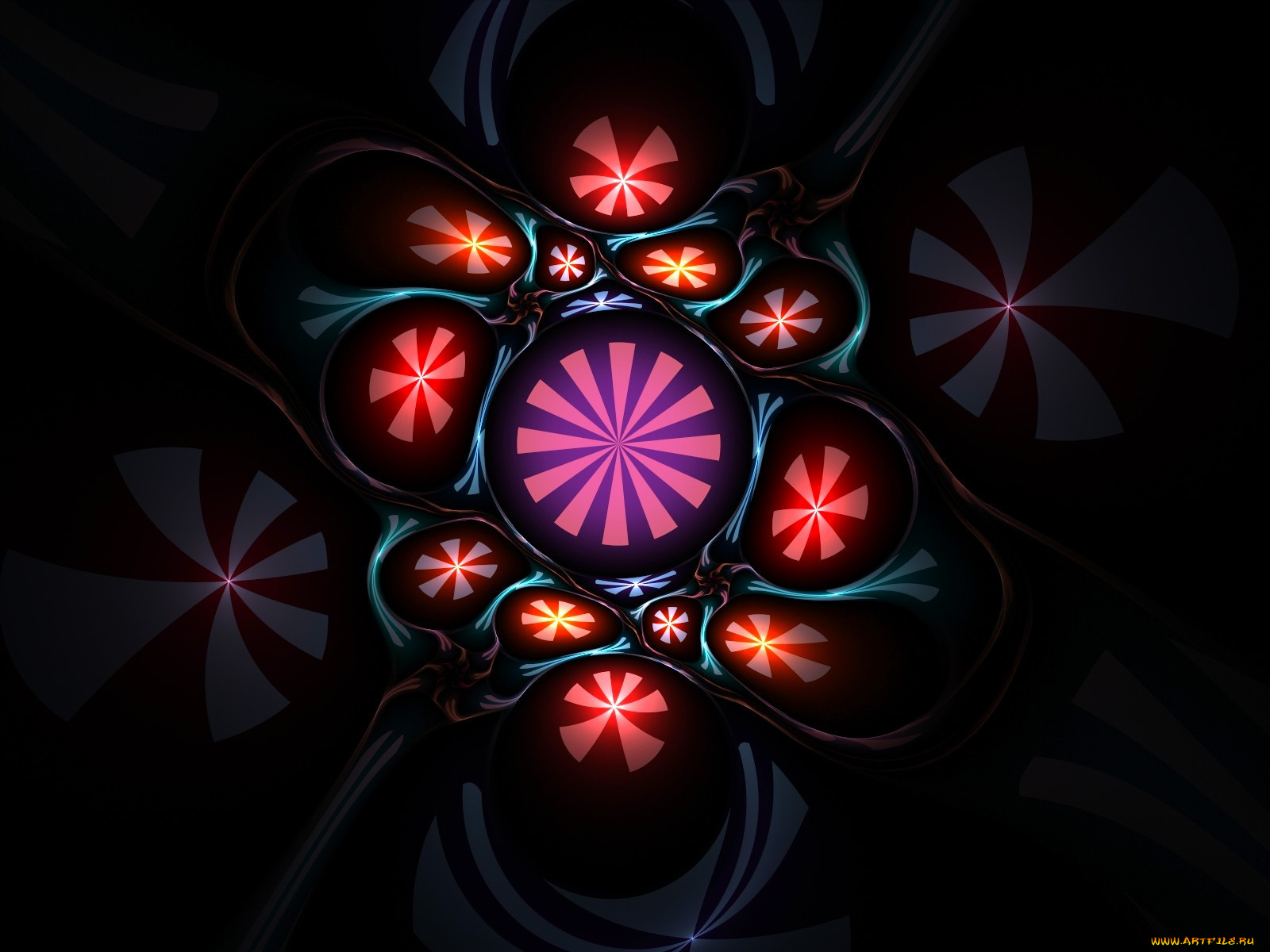 3д, графика, fractal, фракталы, фон, тёмный, узор