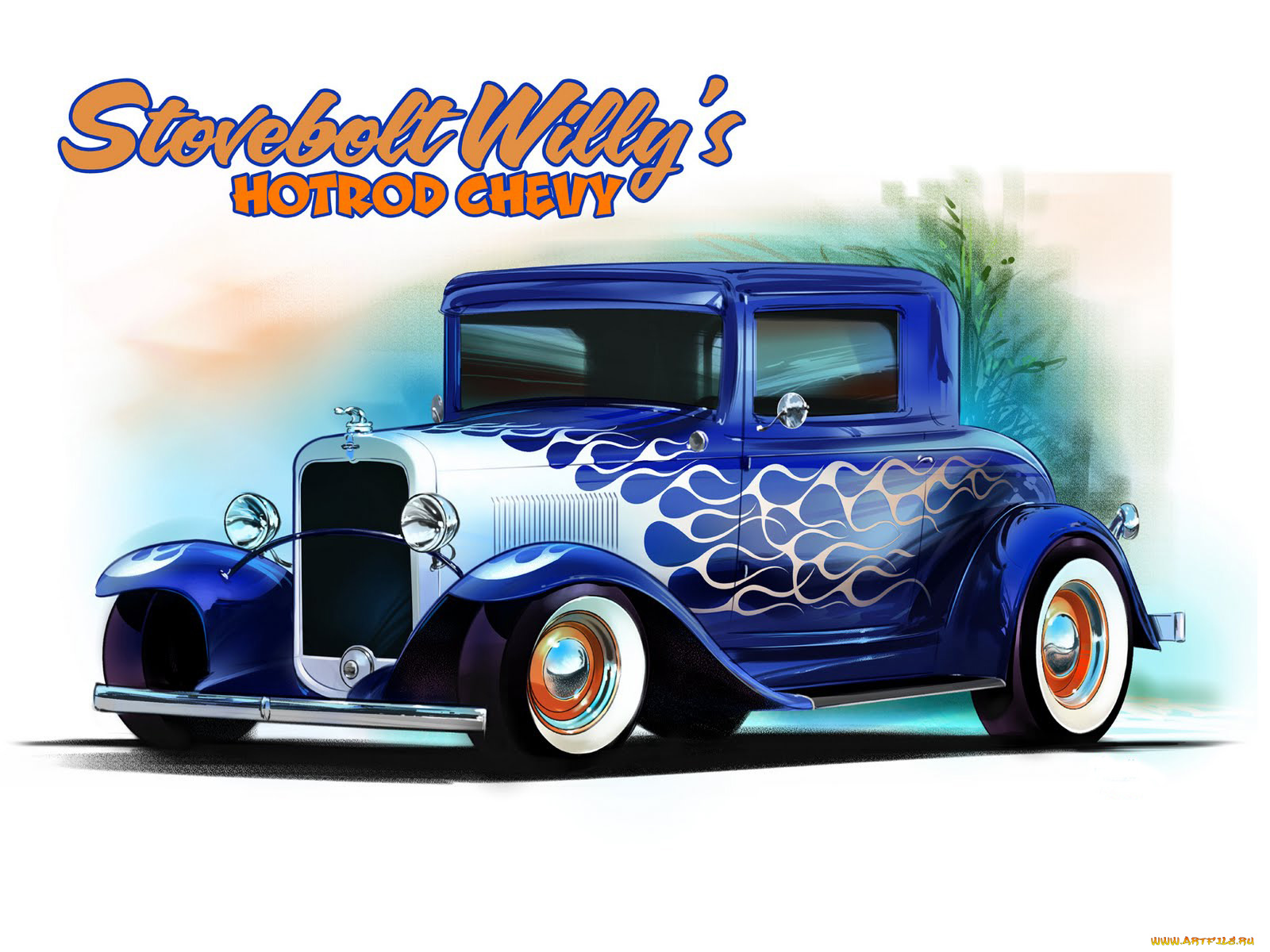 автомобили, рисованные, dream, classic, hotrod