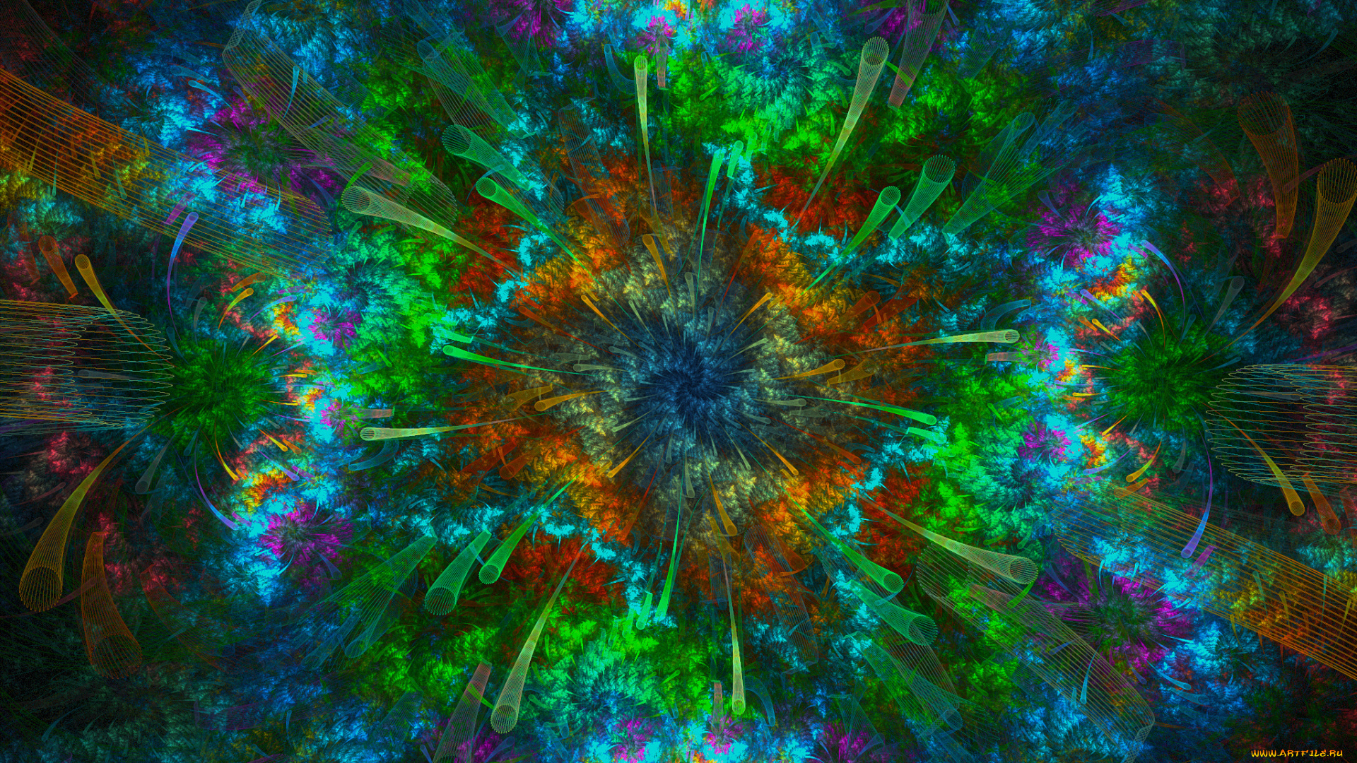 3д, графика, fractal, фракталы, фон, узор