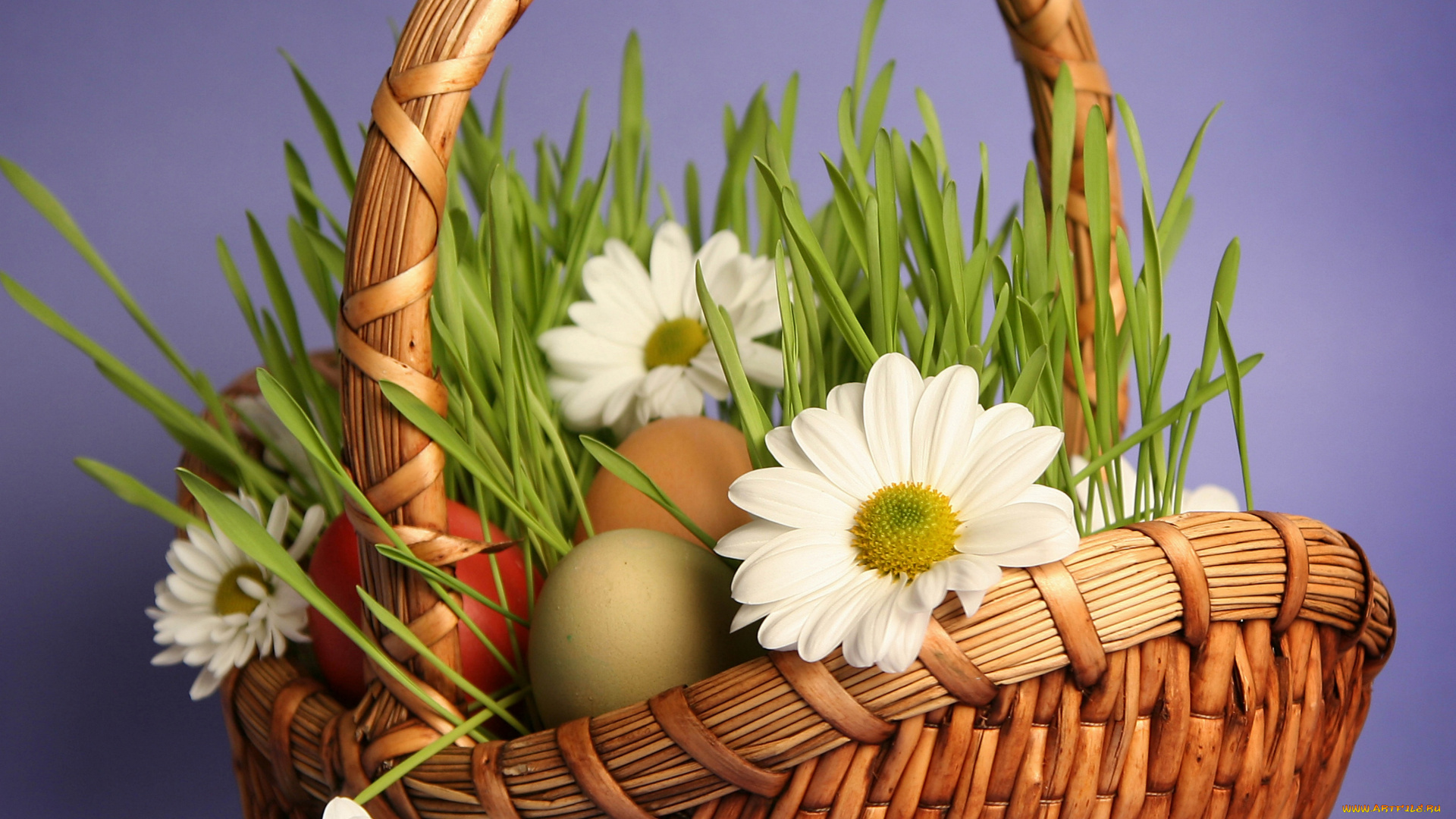 праздничные, пасха, корзинка, яйца
