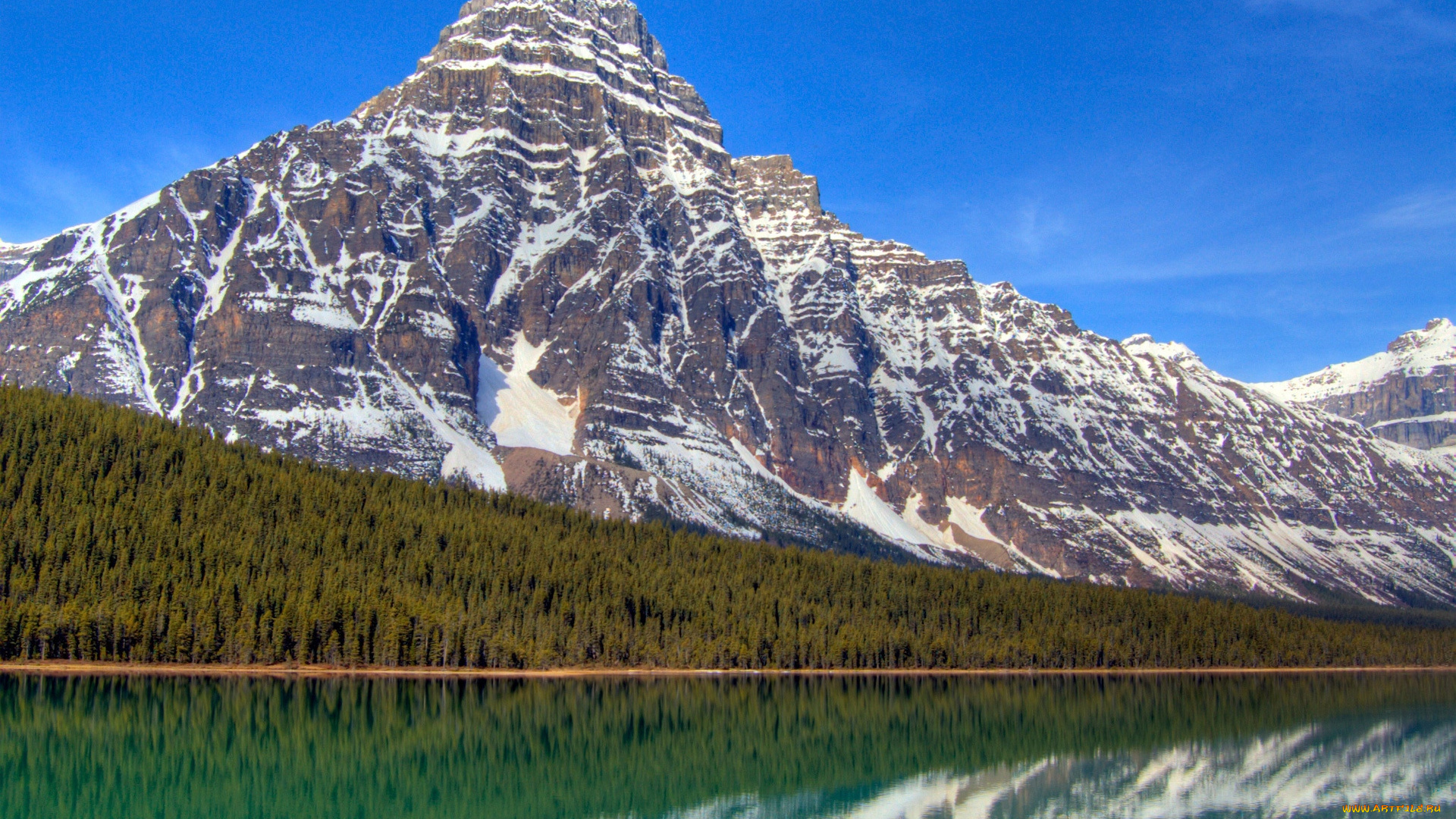 природа, реки, озера, горы, вершины, озеро, лес