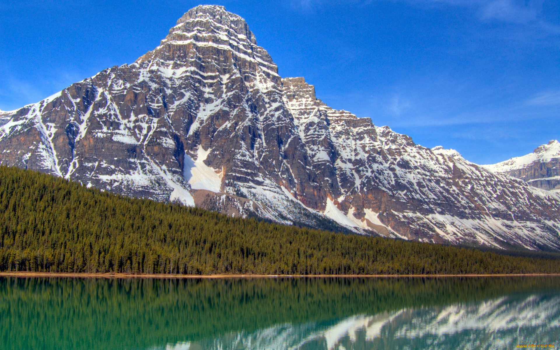 природа, реки, озера, горы, вершины, озеро, лес