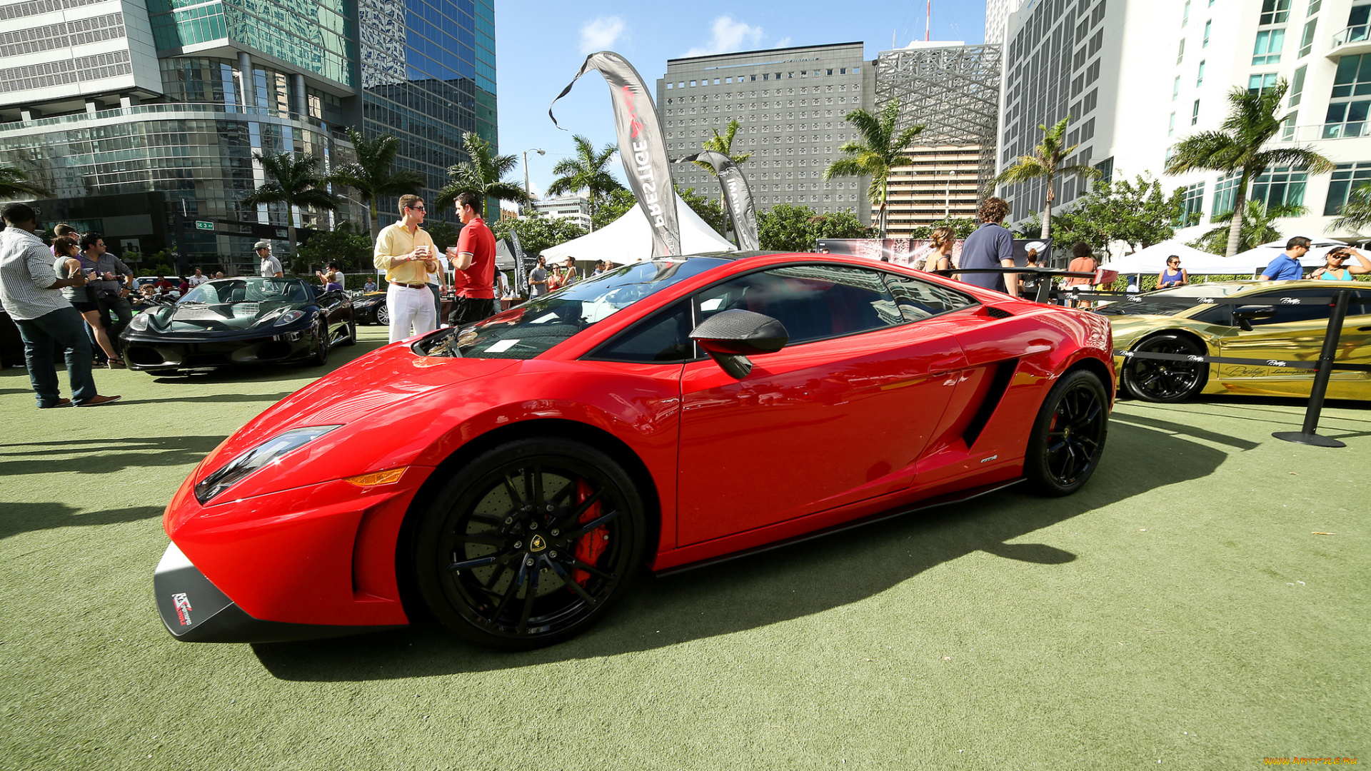 автомобили, выставки, и, уличные, фото, lamborghini, красный