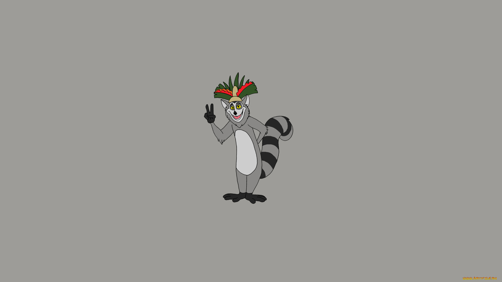 мадагаскар, рисованные, минимализм, лемур, король, джулиан, madagascar