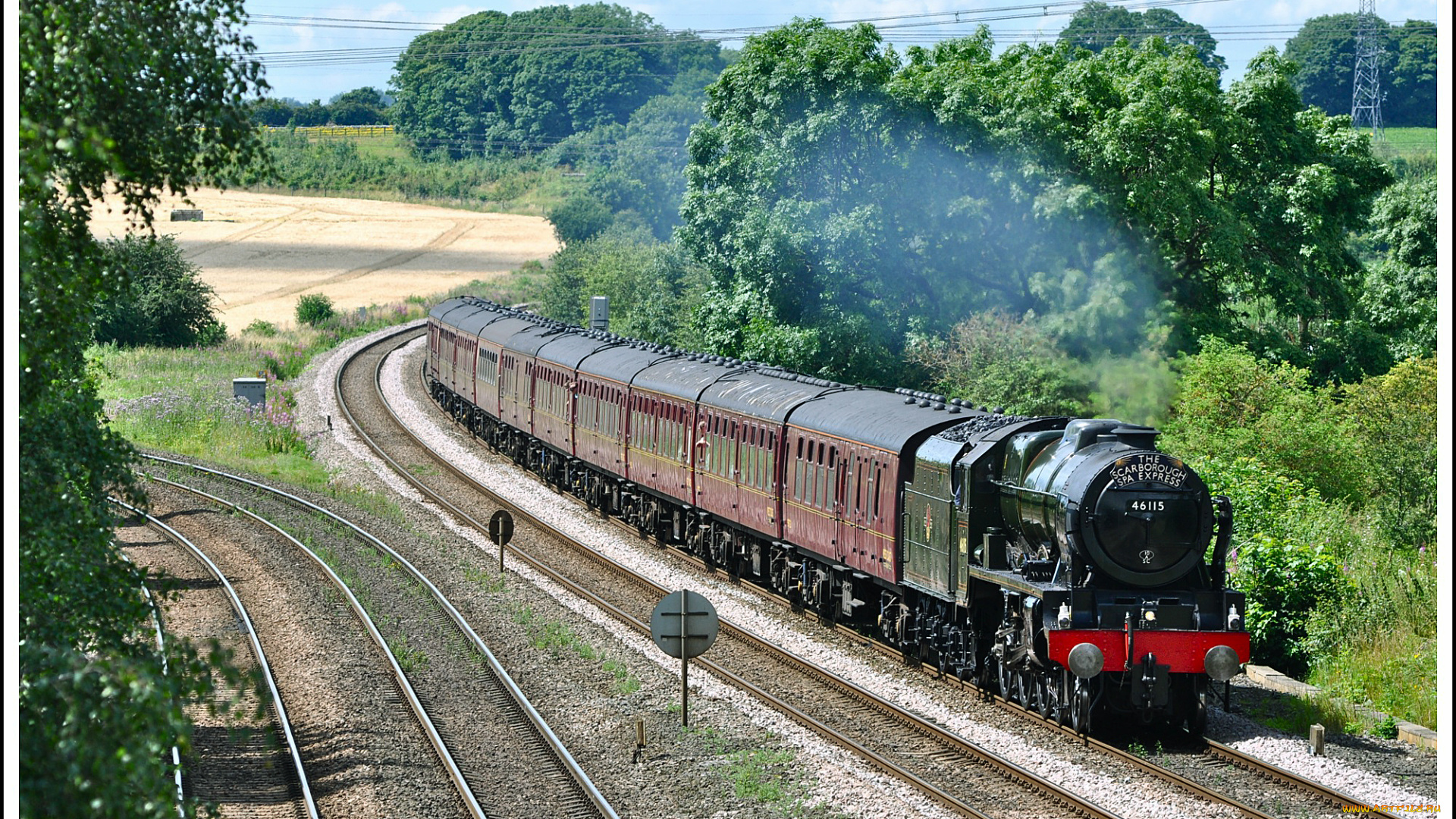 техника, паровозы, паровоз, вагоны, пассажирский, состав