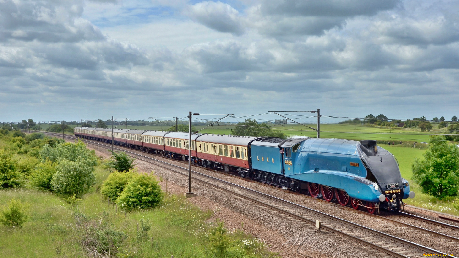 техника, паровозы, железная, дорога, рельсы, паровоз, состав