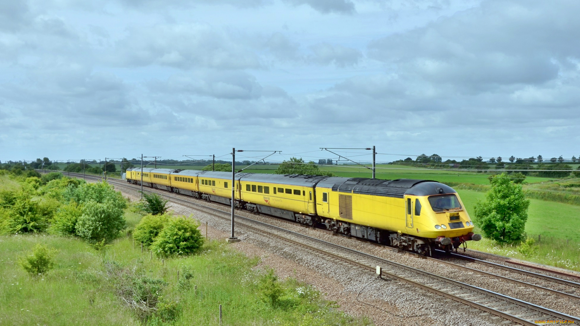 техника, поезда, железная, дорога, рельсы, локомотив, состав