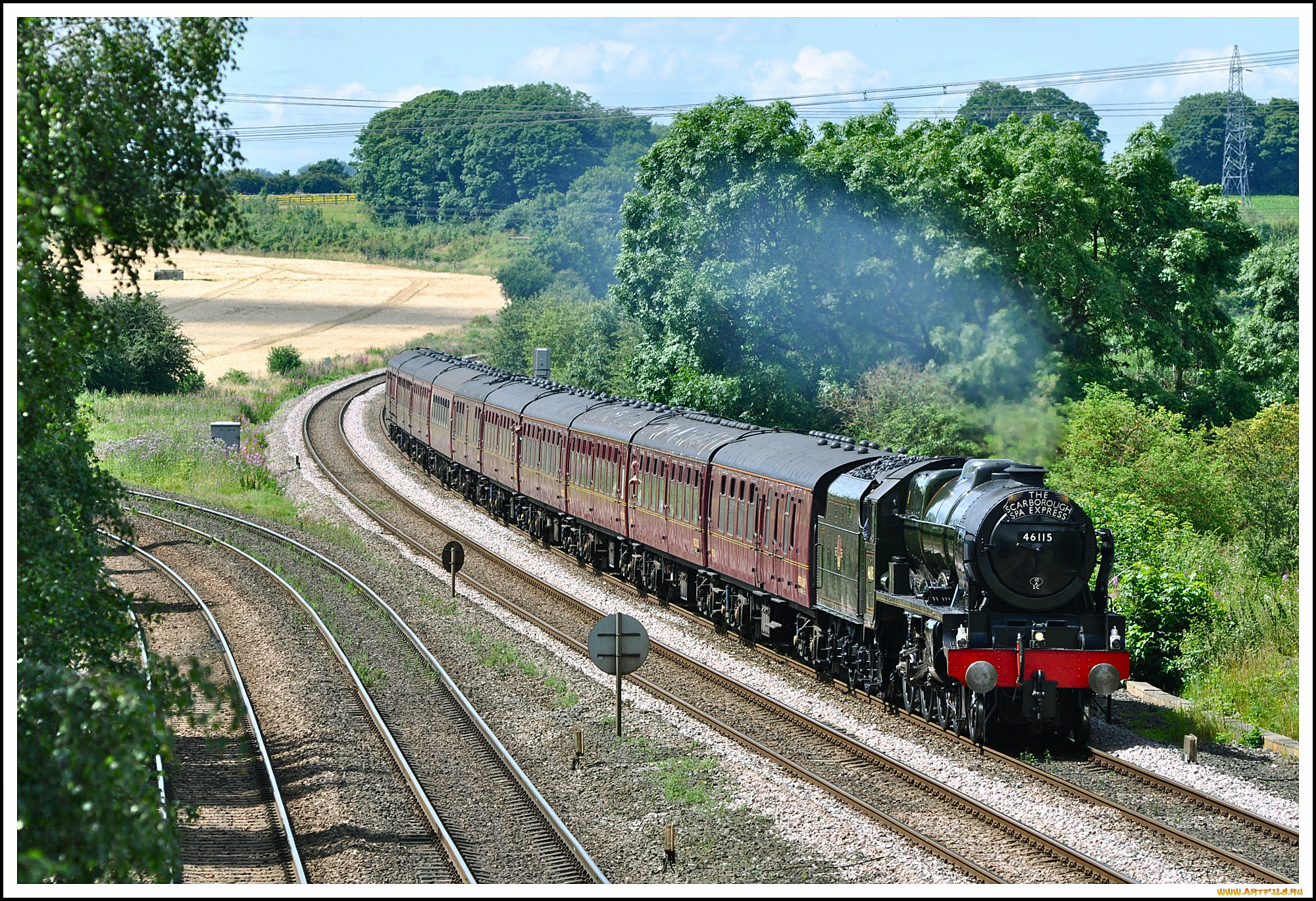 техника, паровозы, паровоз, вагоны, пассажирский, состав