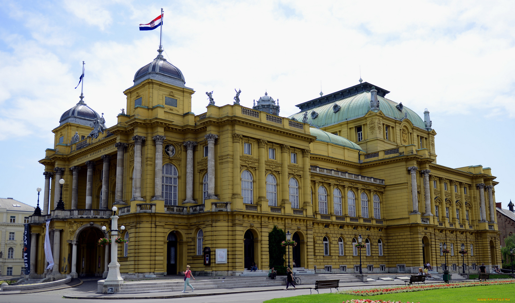 croatian, national, theatre, in, zagreb, города, -, столицы, государств, театр, площадь
