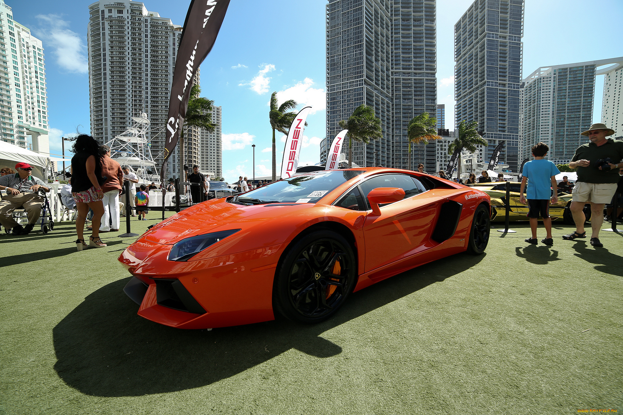 lamborghini, aventador, lp720-4, автомобили, выставки, и, уличные, фото, lamborghini, aventador, lp720-4, оранжевый