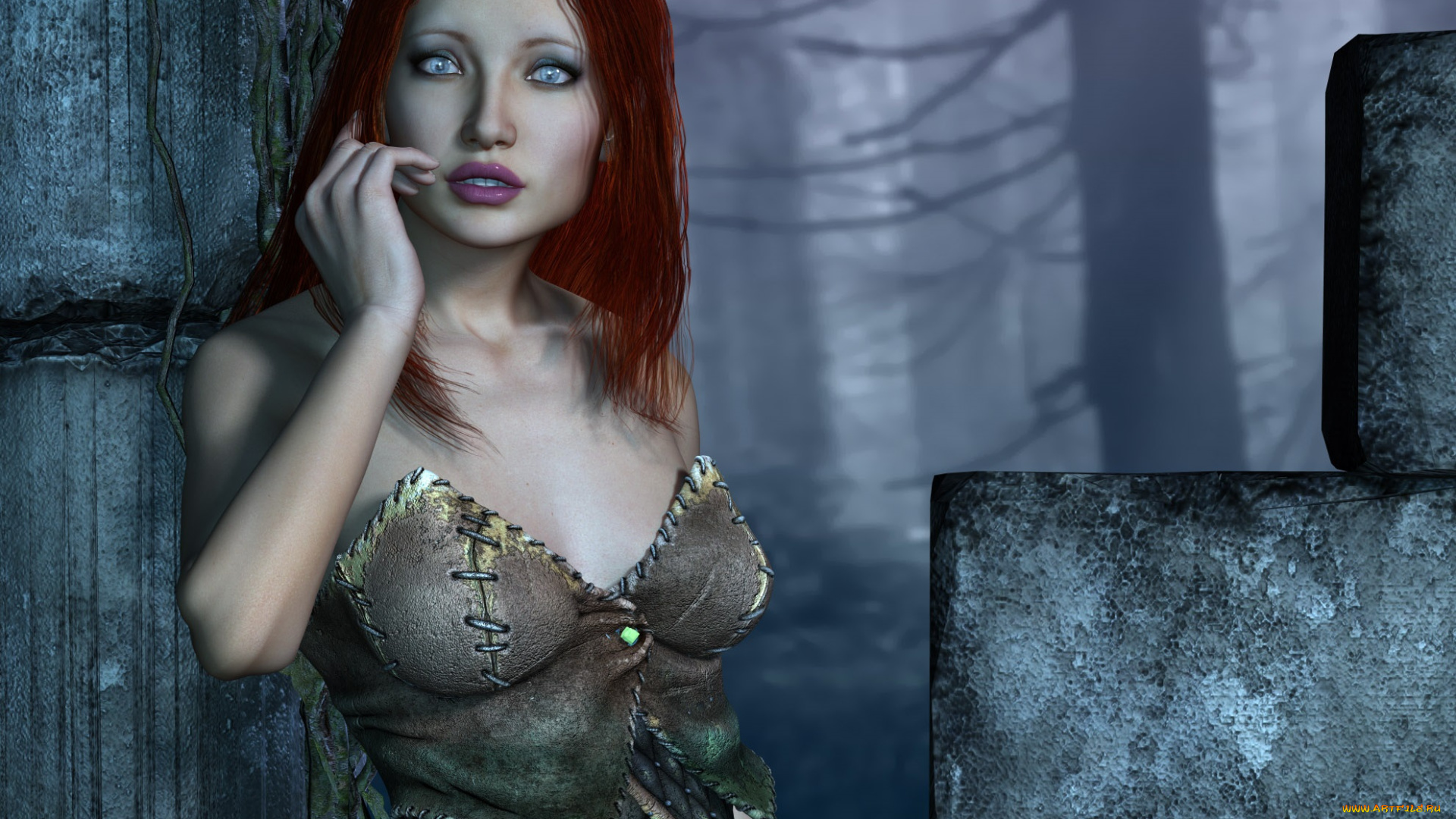 3д, графика, люди, , people, девушка, фон, взгляд