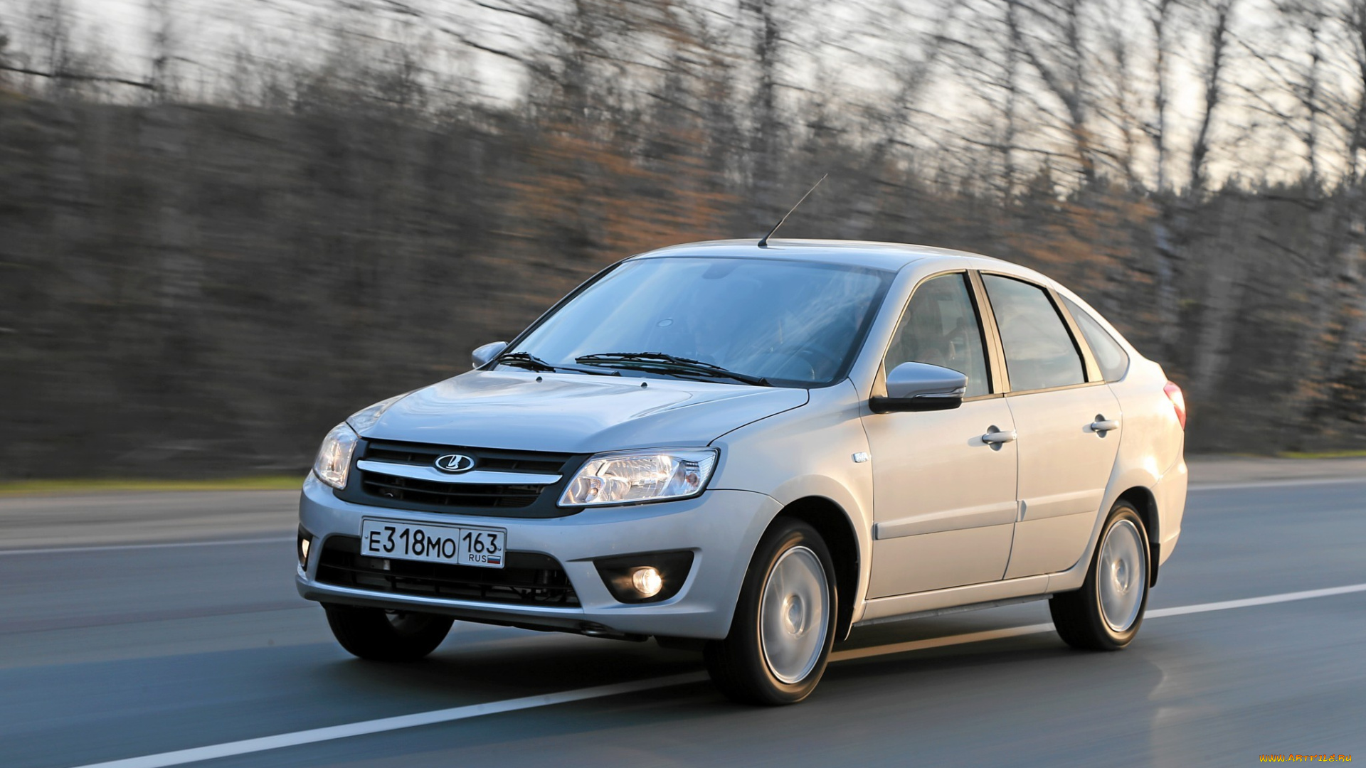 автомобили, ваз, 2014г, 2191, лифтбек, granta, lada, серый