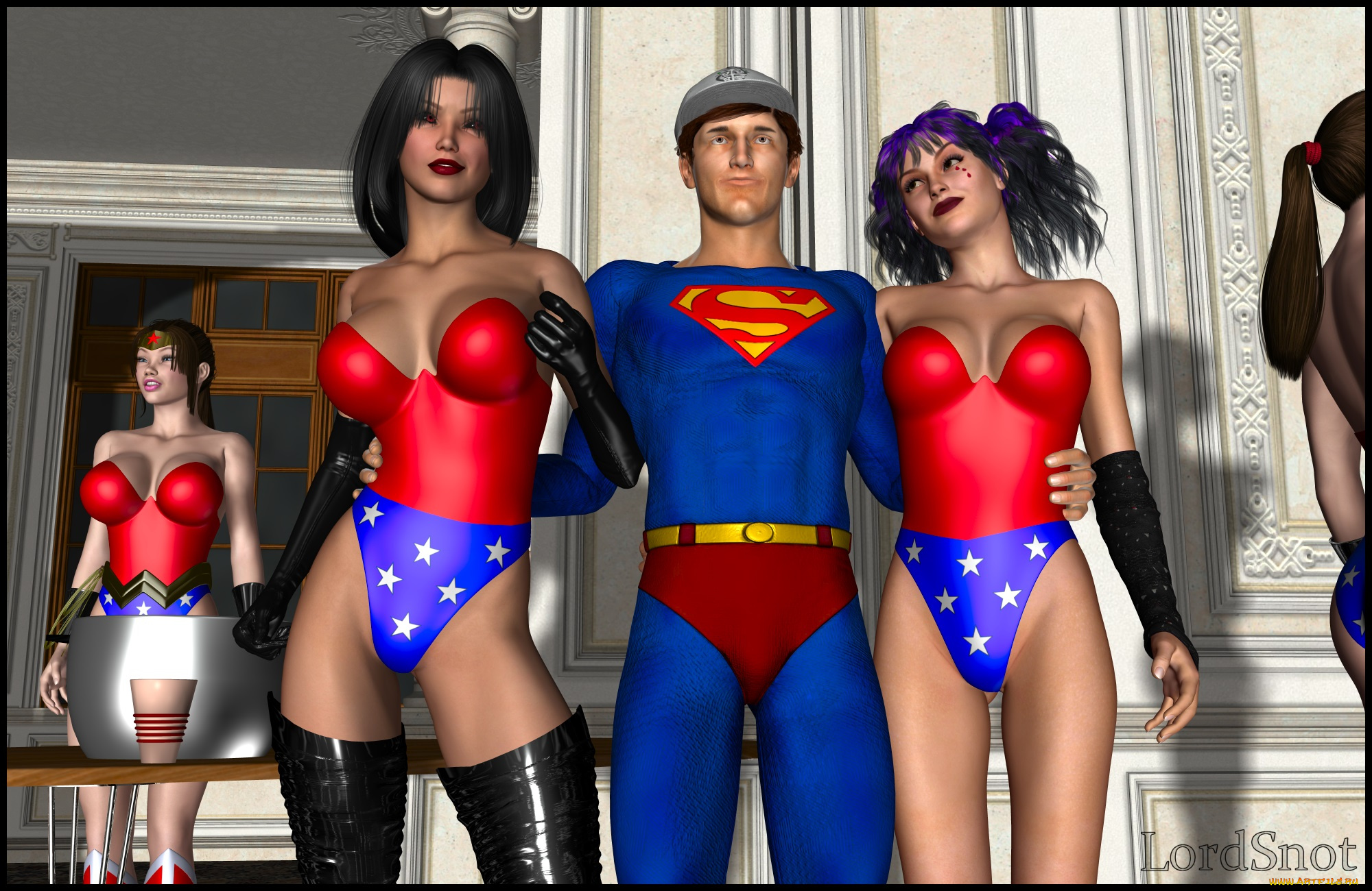 lordsnot, 3д, графика, фантазия, , fantasy, девушки, взгляд, фон