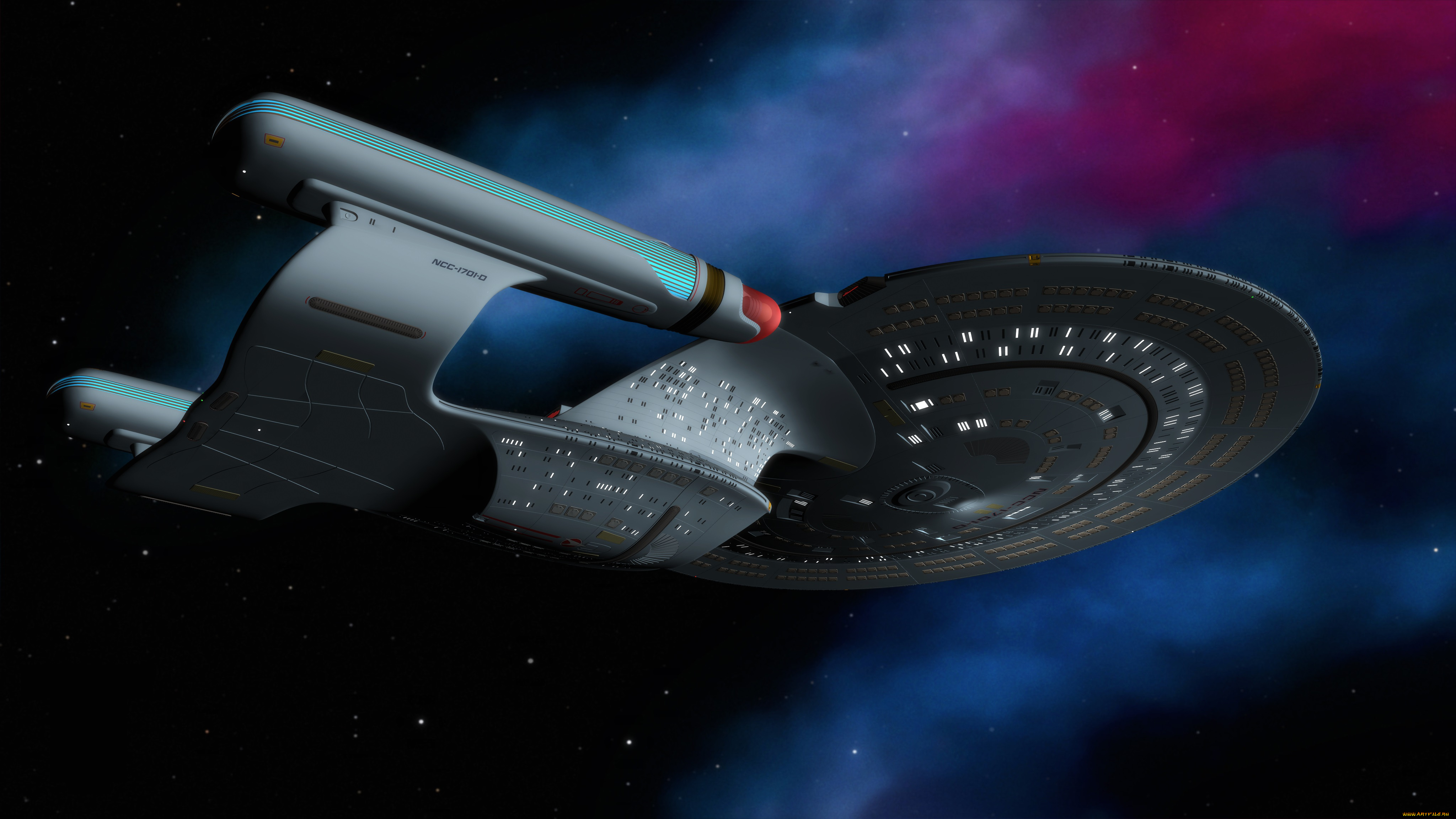 космос, арт, космический, корабль, сияние, звезды, вселенная