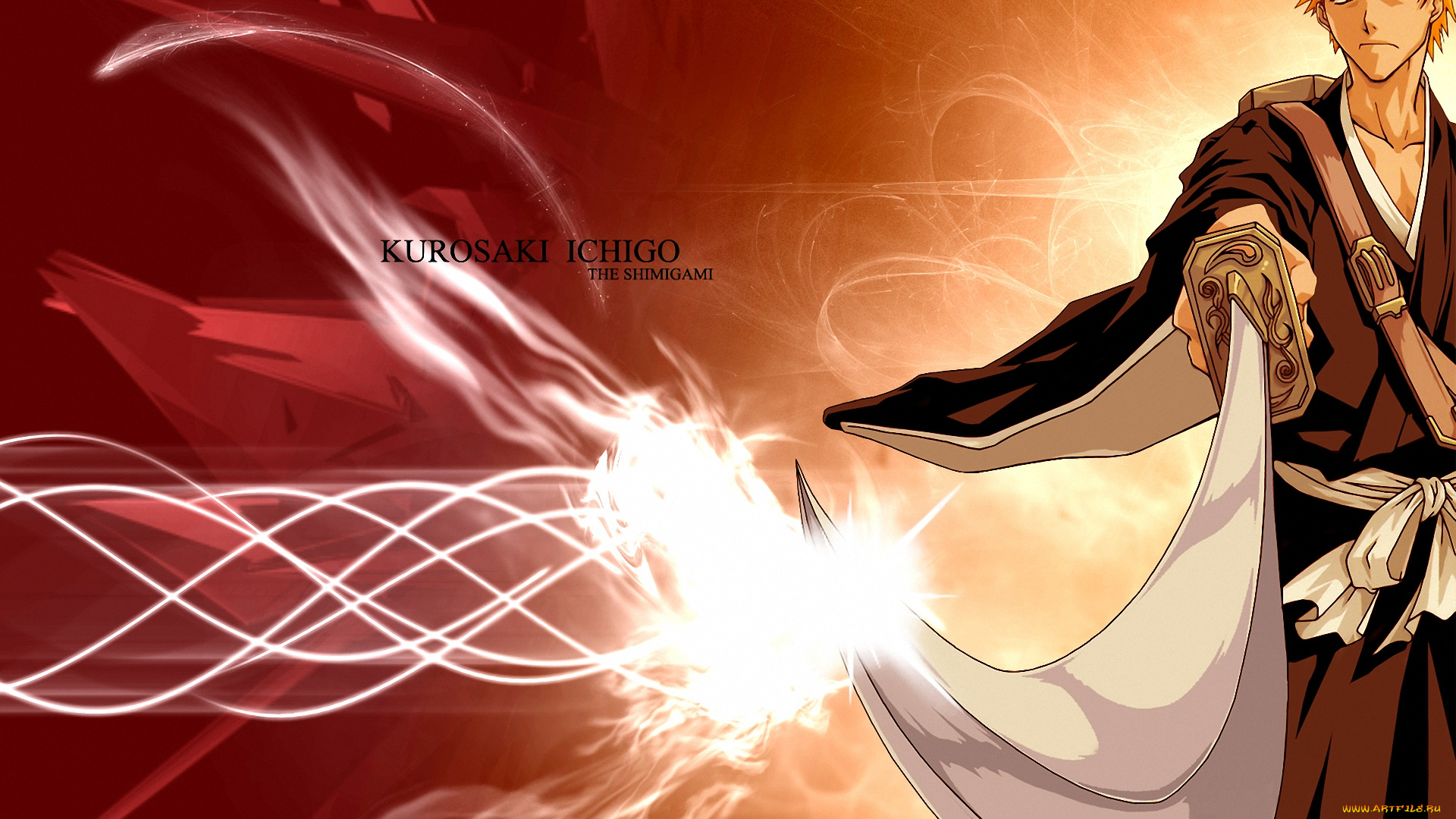 аниме, bleach, kurosaki, шинигами, банкай, ichigo, shinigami, меч