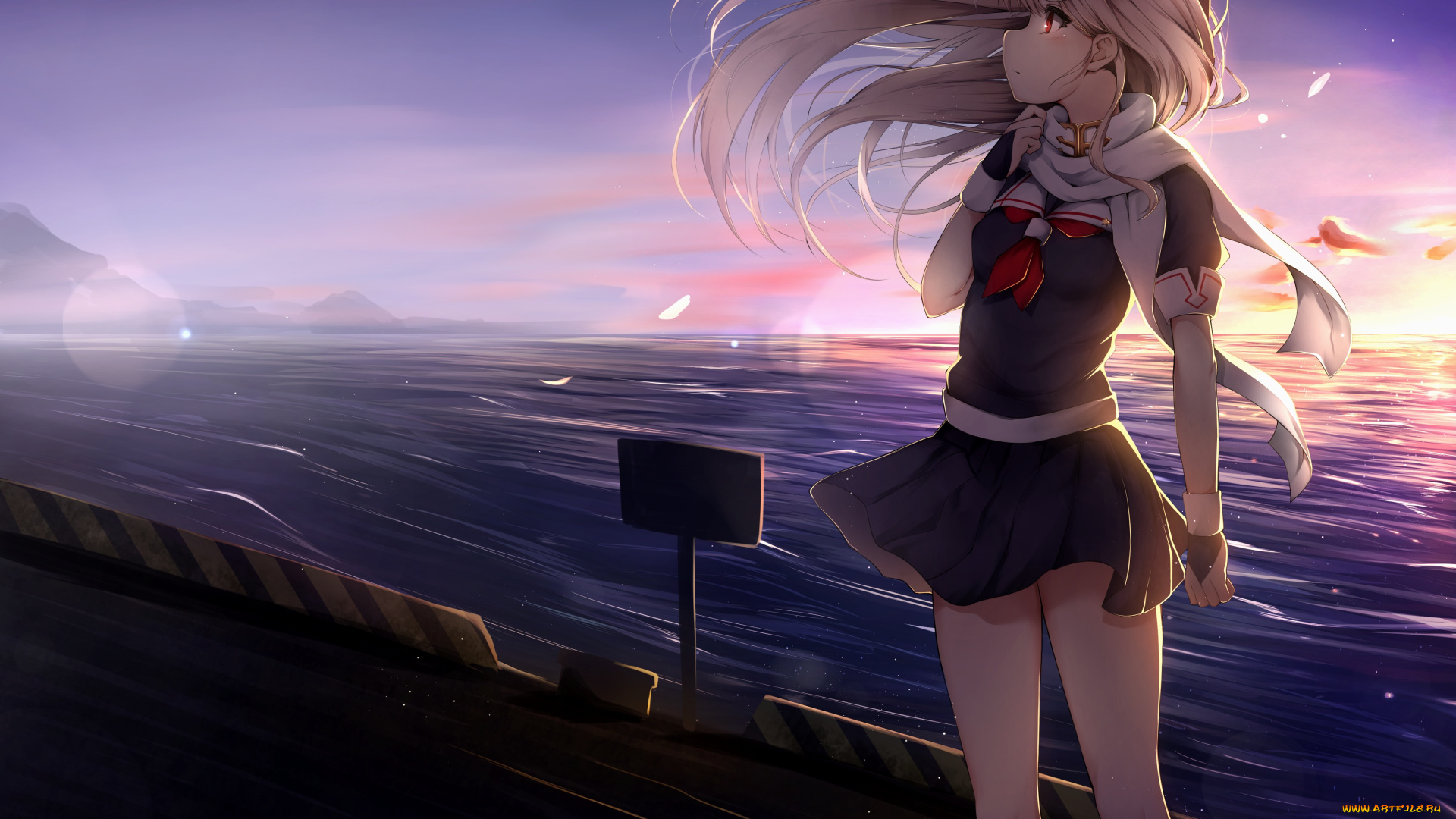 аниме, kantai, collection, yuudachi