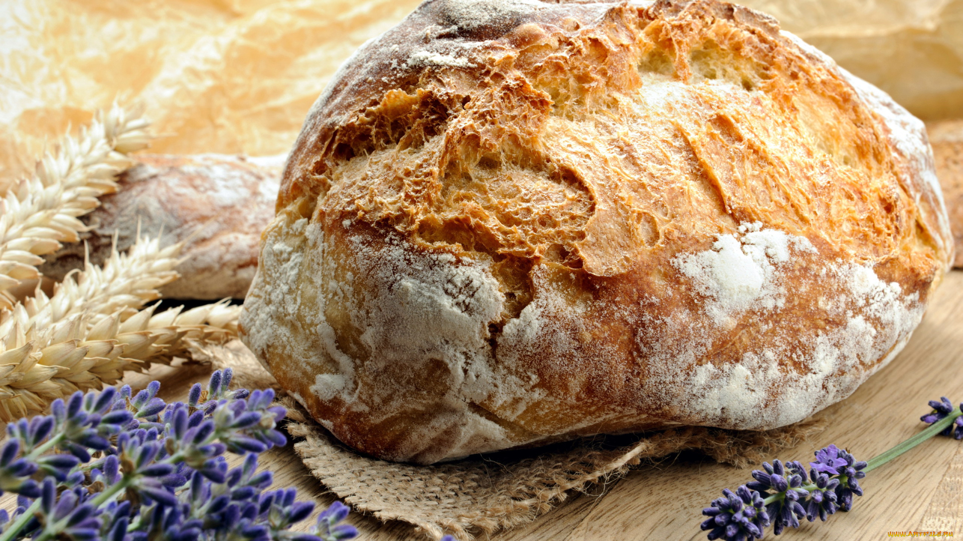 еда, хлеб, , выпечка, лаванда, колосья